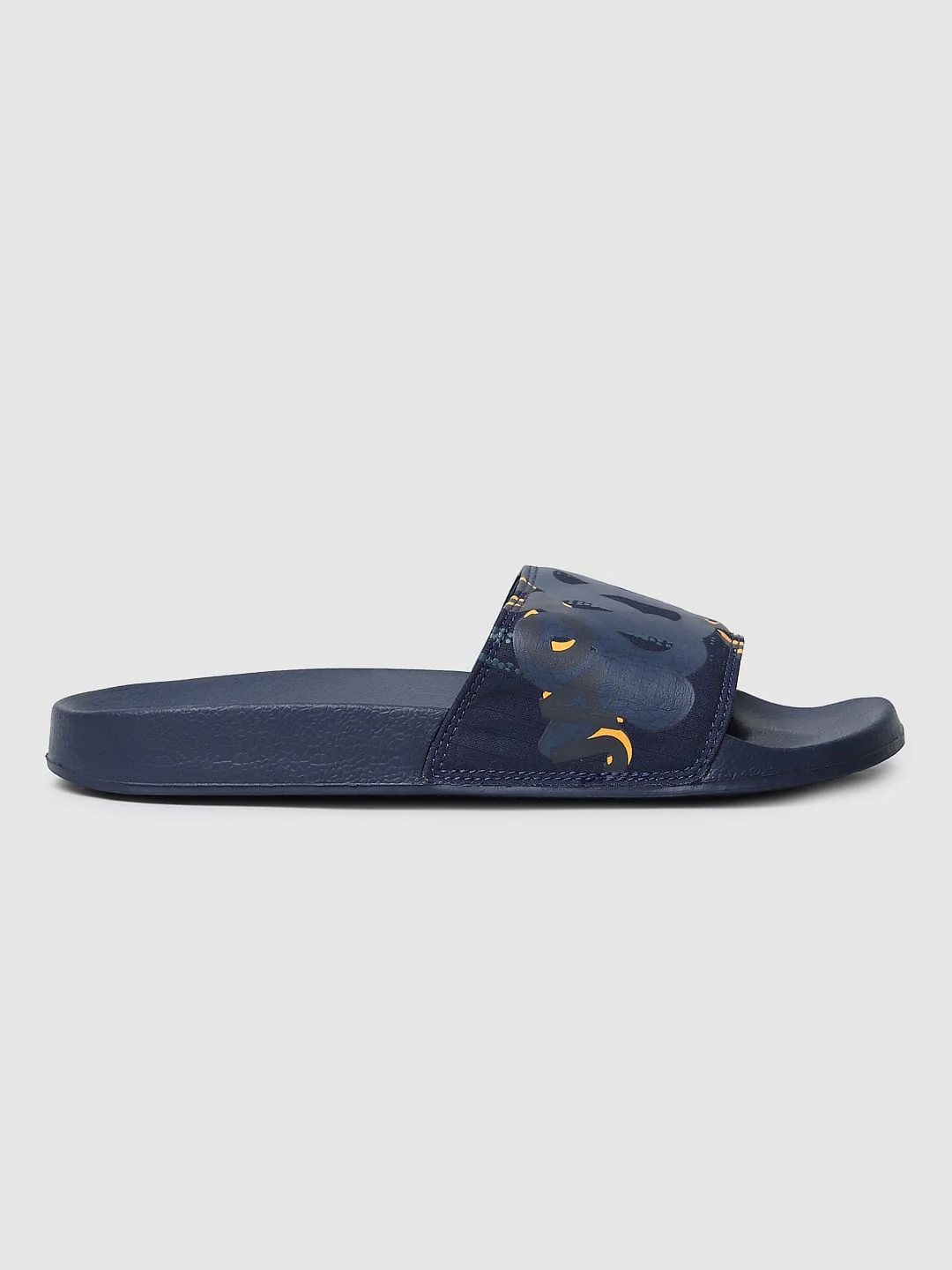 Navy Blue Typographic Print Sliders - Image 2