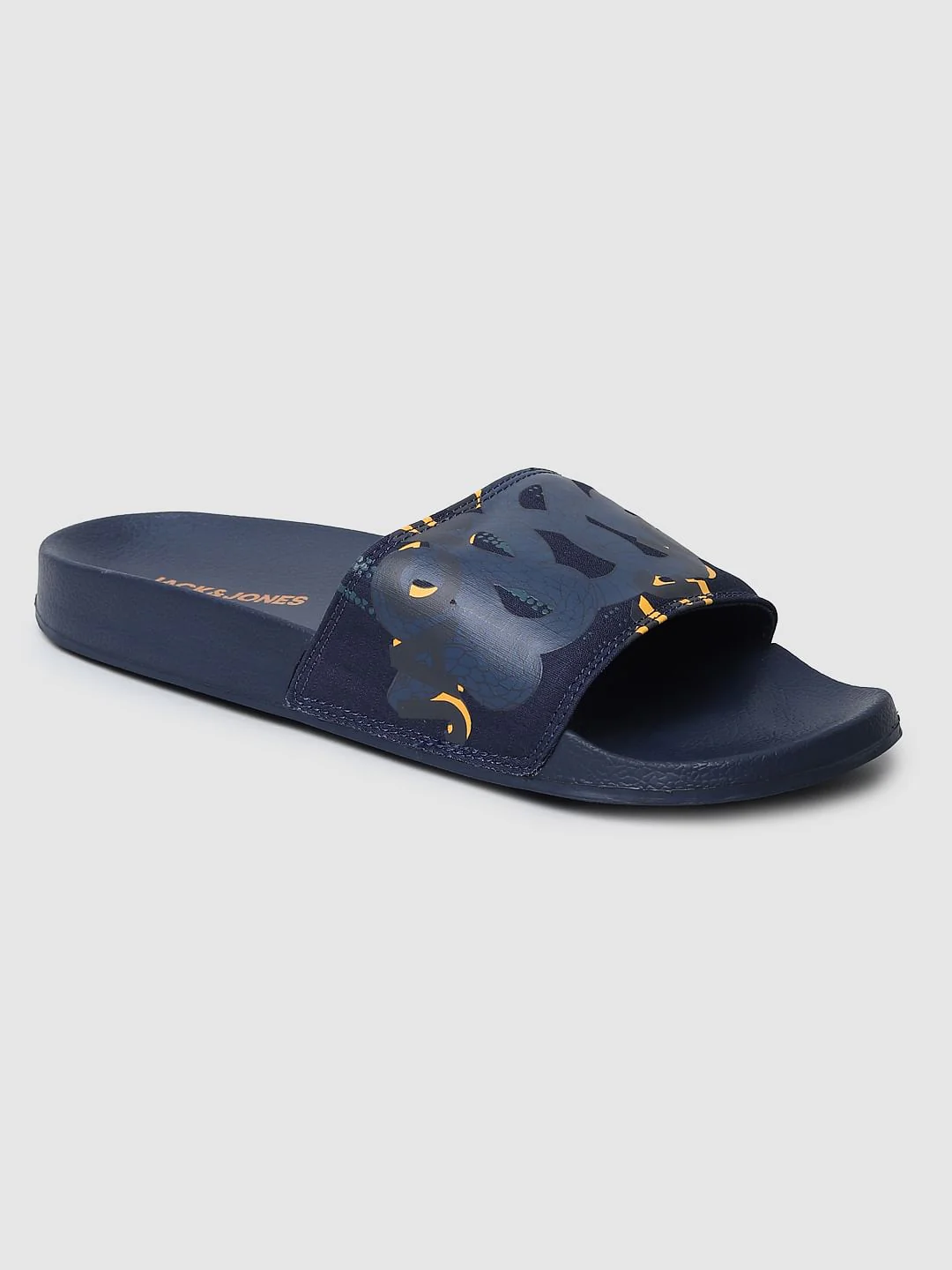 Navy Blue Typographic Print Sliders - Image 3