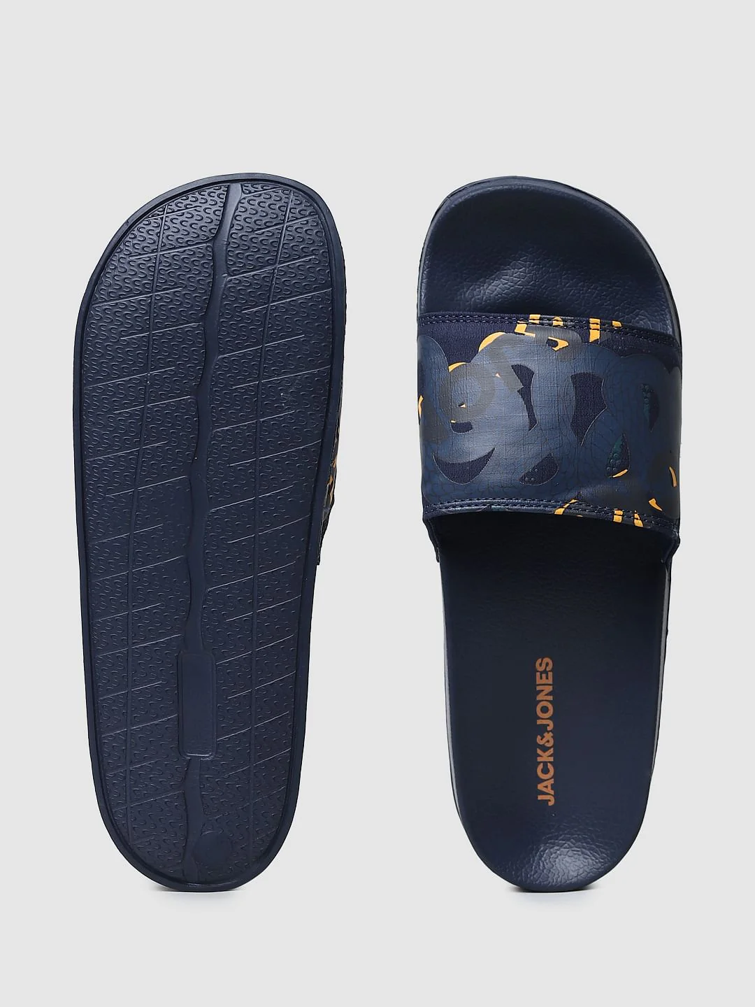 Navy Blue Typographic Print Sliders - Image 5