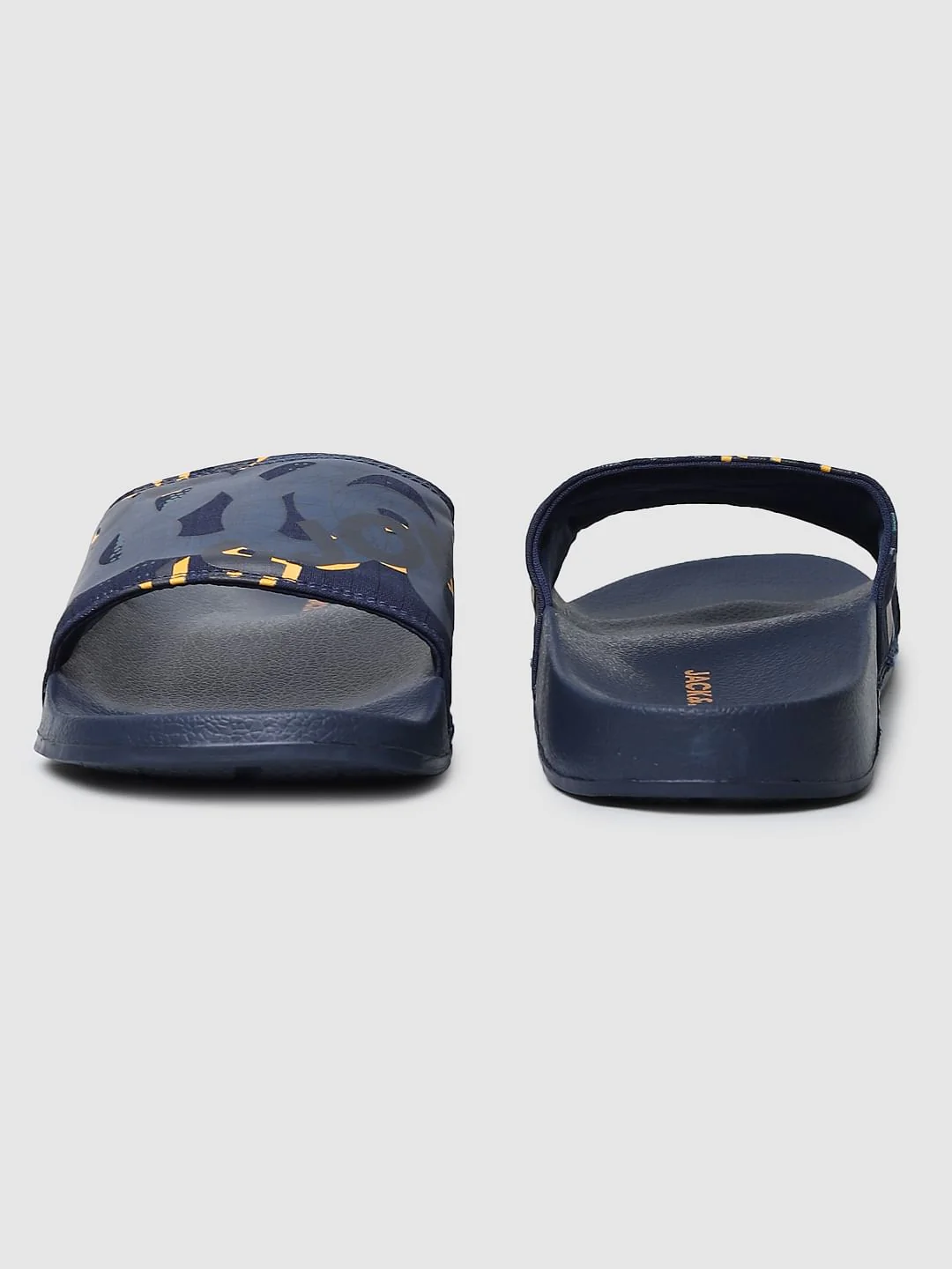 Navy Blue Typographic Print Sliders - Image 8
