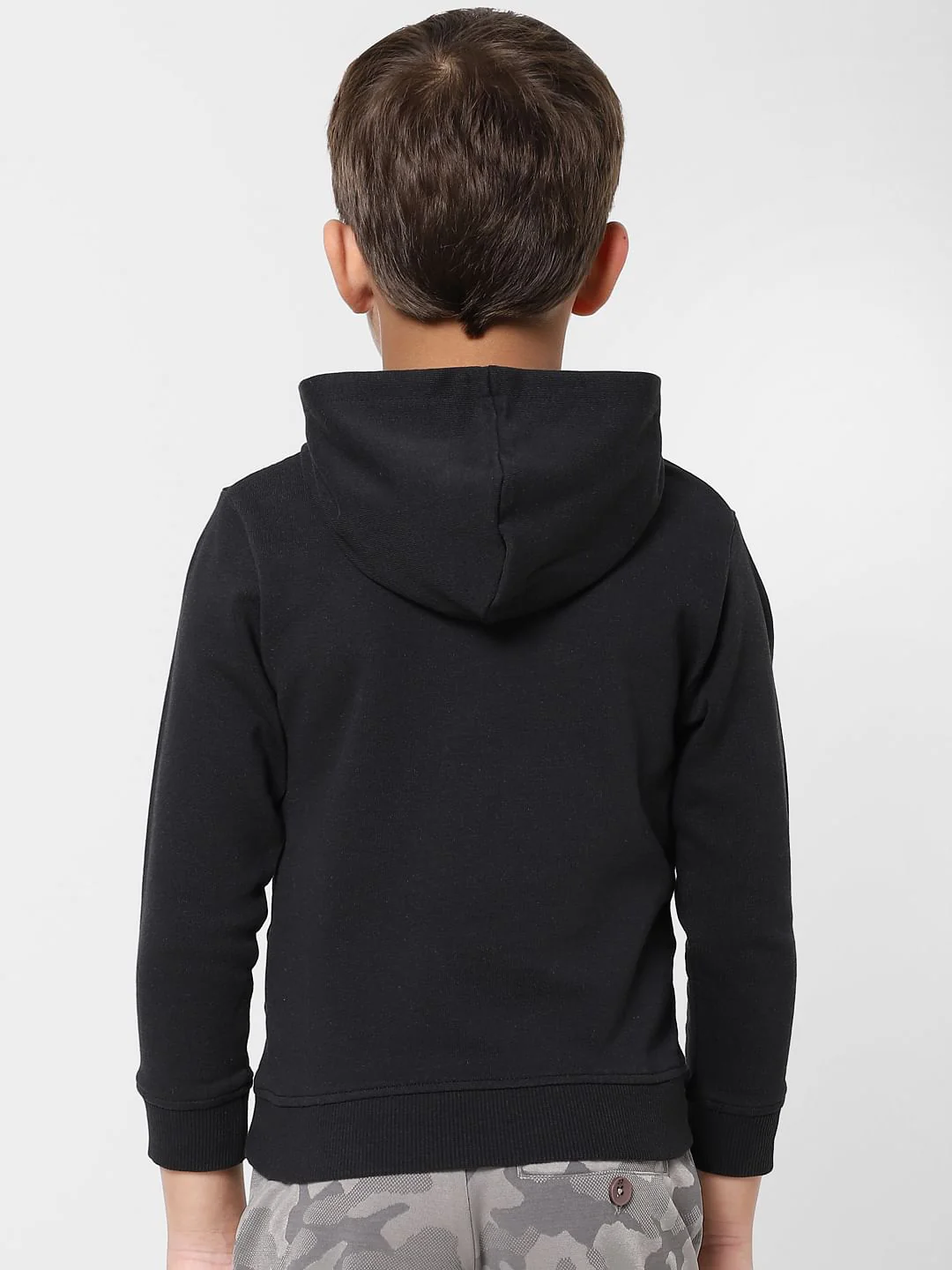 BOYS Black Logo Print Hooded Sweatshirt - Image 4
