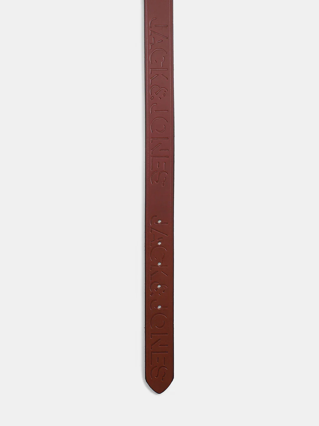 Brown Embossed Logo Leather Belt - Image 4