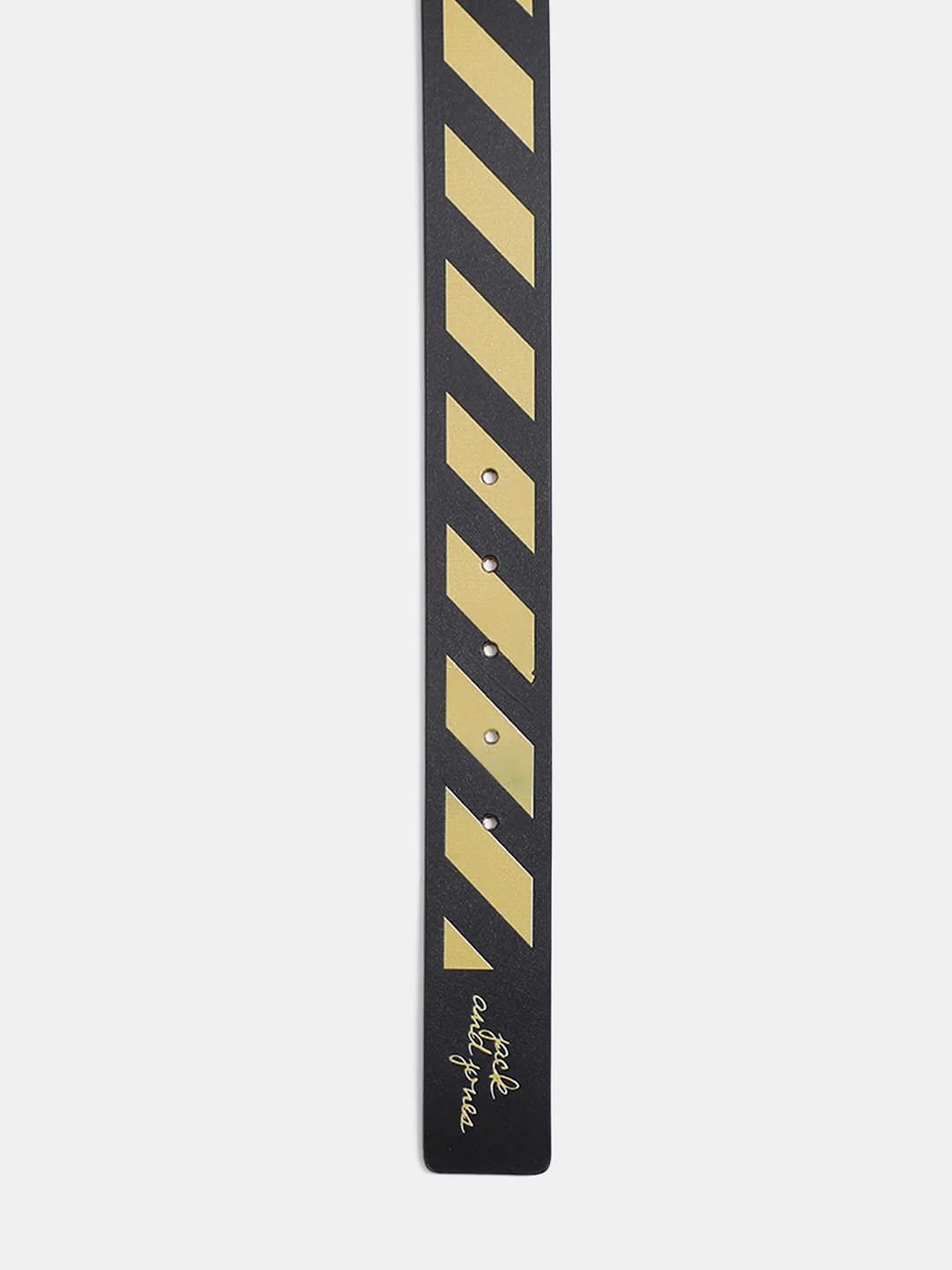 Black Printed Leather Belt - Image 4