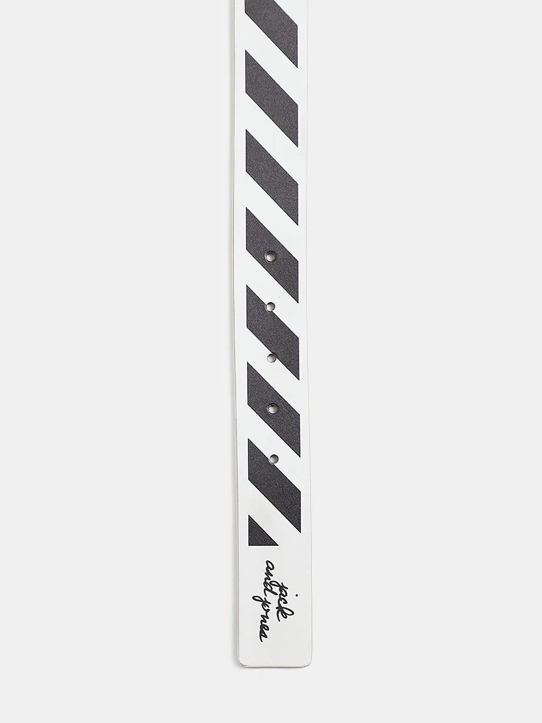 White Printed Leather Belt - Image 4
