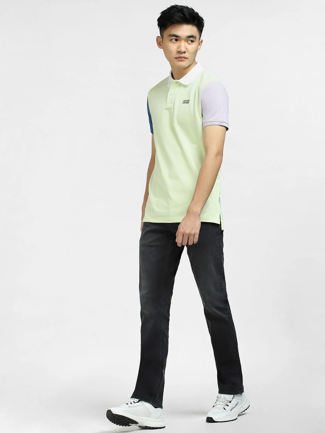 Green Colourblocked Polo T-shirt - Image 6