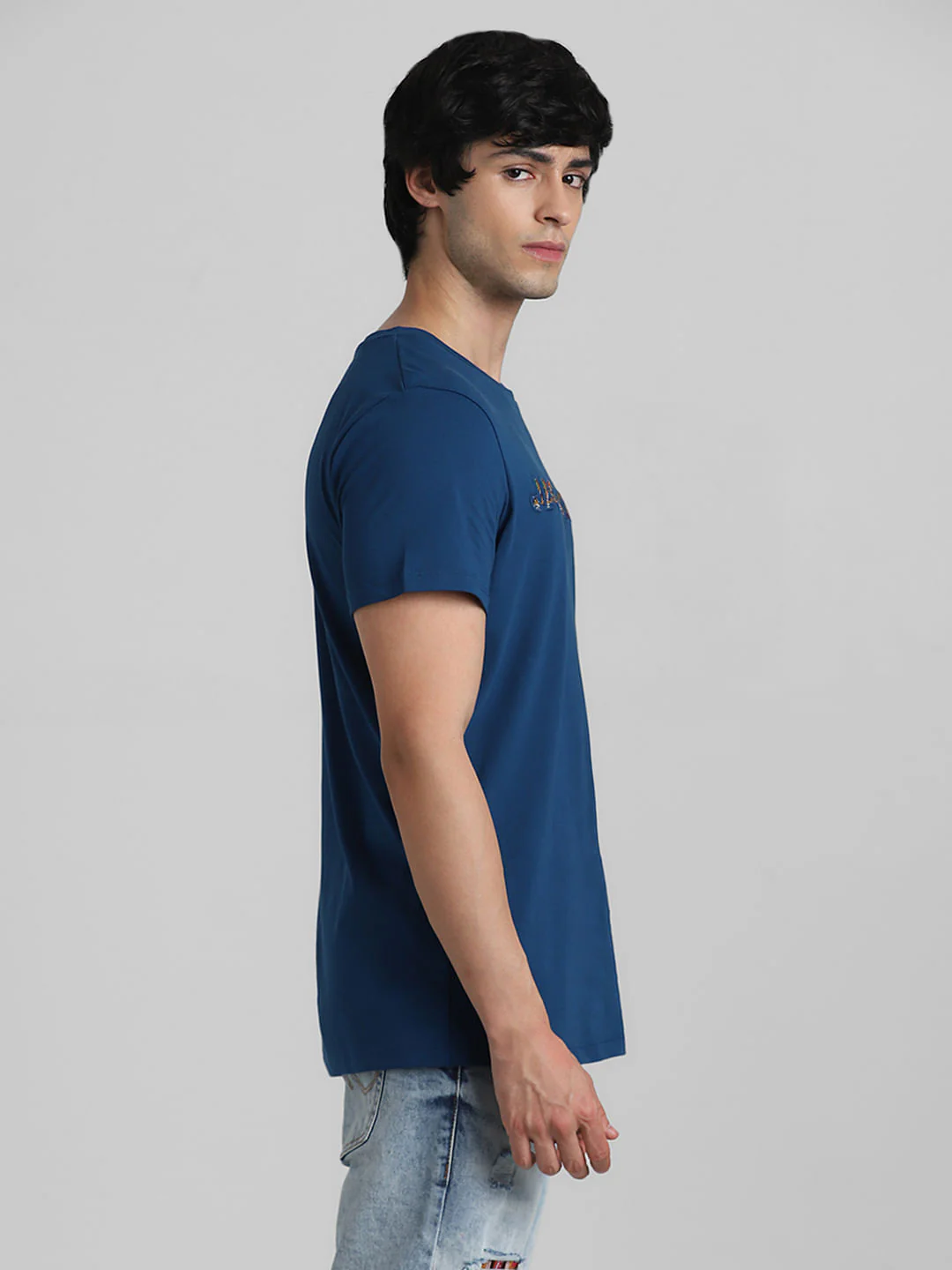 JACK&JONES X KUTCH BLUE EMBROIDERED SLIM FIT T-SHIRT - Image 3
