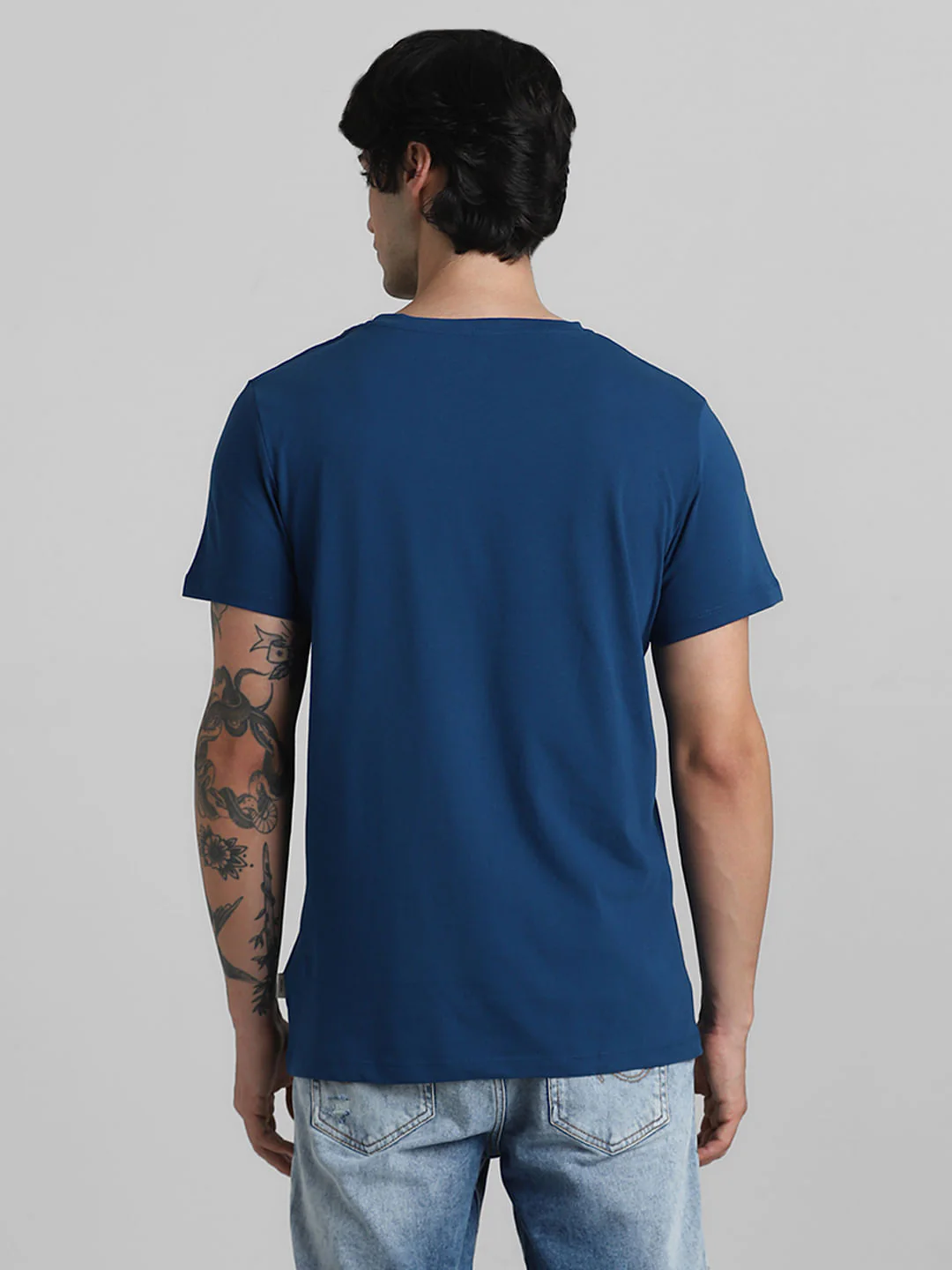 JACK&JONES X KUTCH BLUE EMBROIDERED SLIM FIT T-SHIRT - Image 4