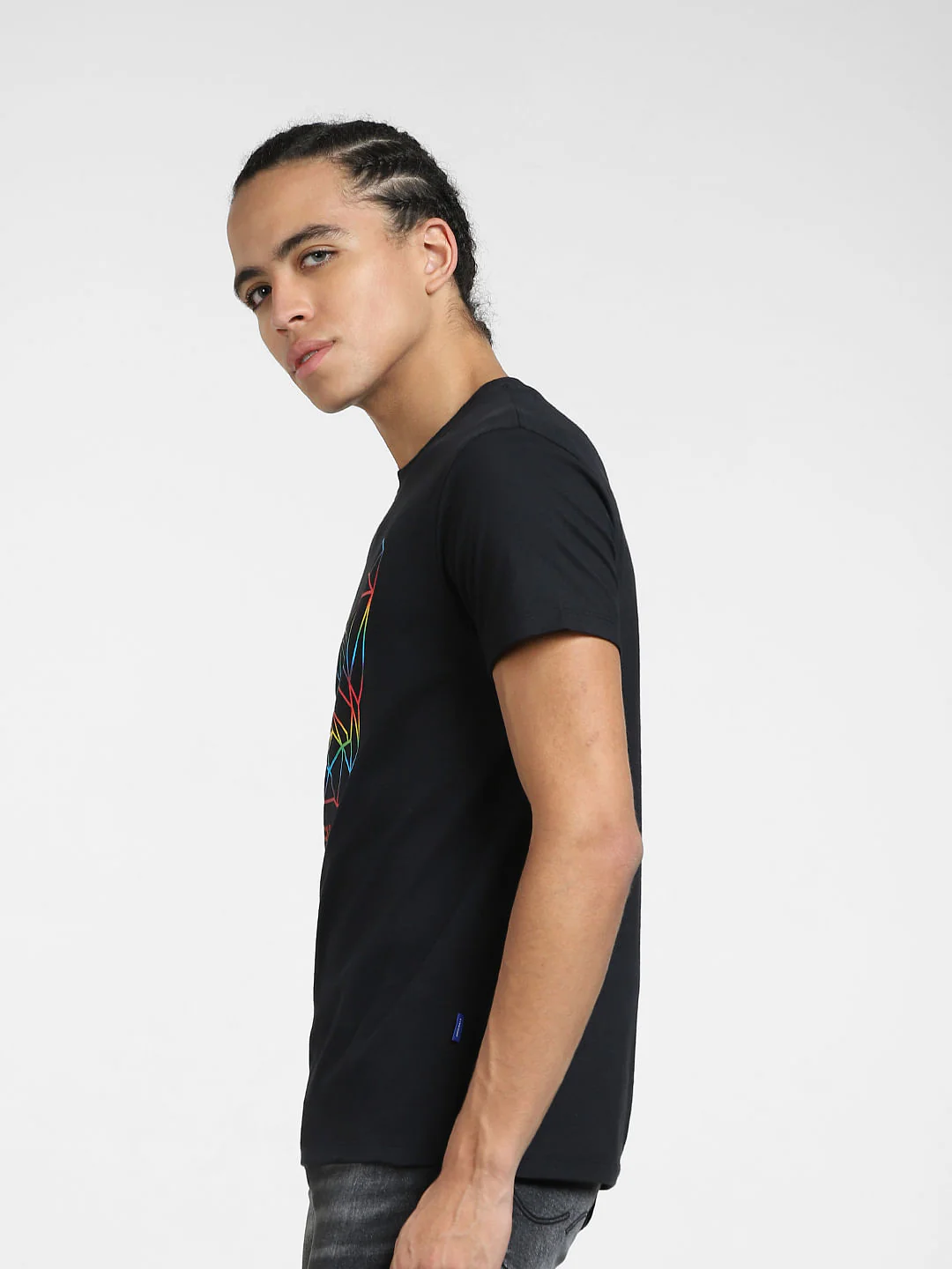 METAVERSE BLACK GRAPHIC PRINT T-SHIRT - Image 3