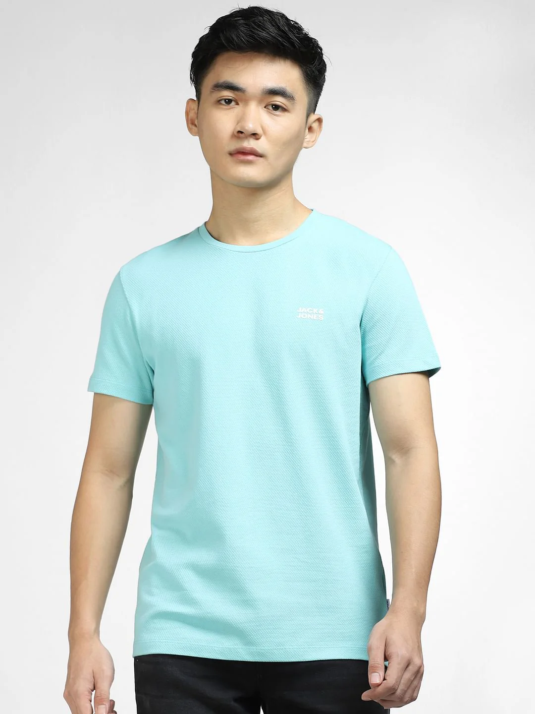 Light Blue Crew Neck T-shirt - Image 2