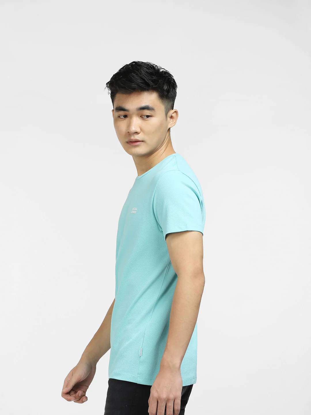 Light Blue Crew Neck T-shirt - Image 3