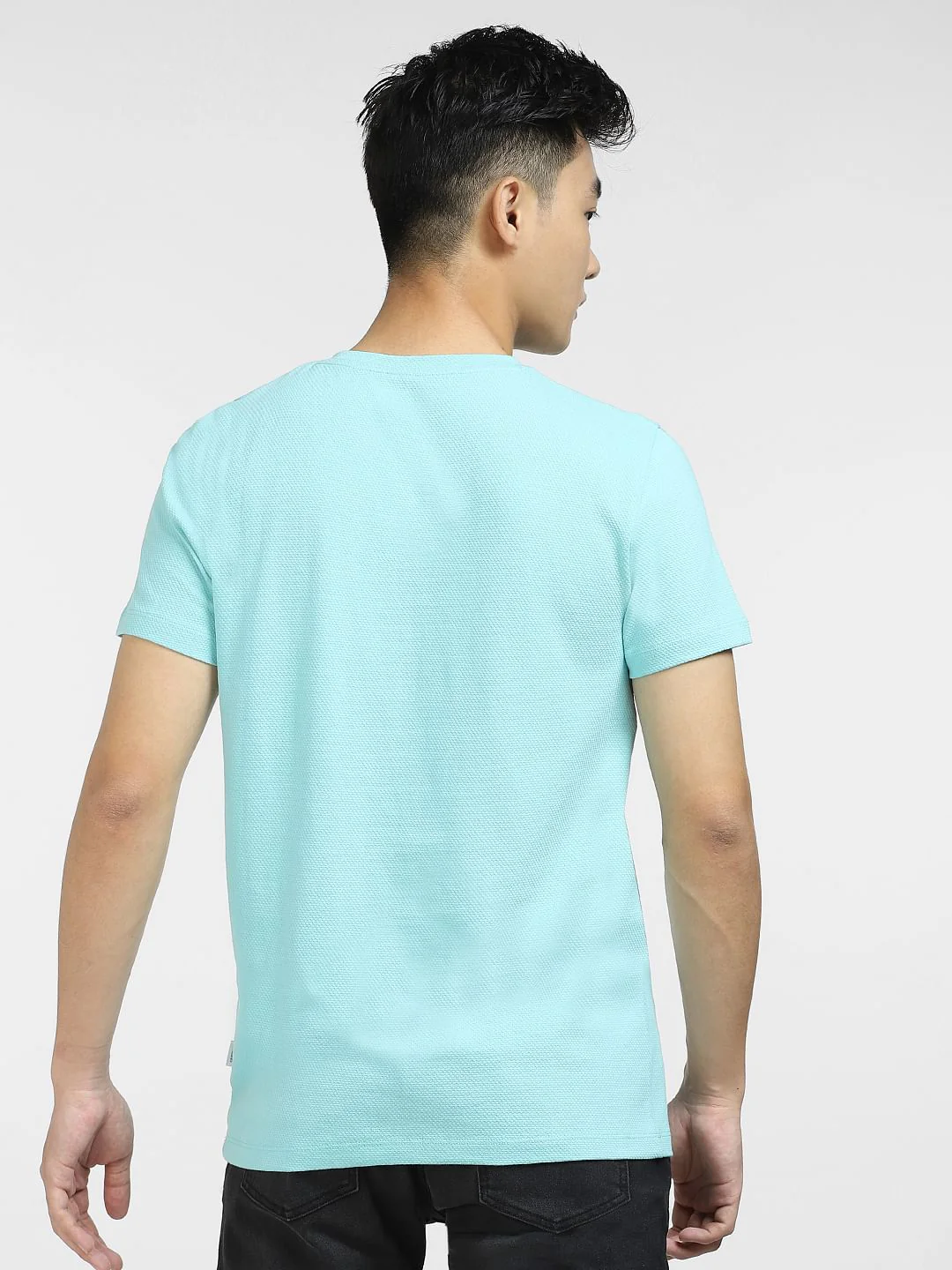 Light Blue Crew Neck T-shirt - Image 4