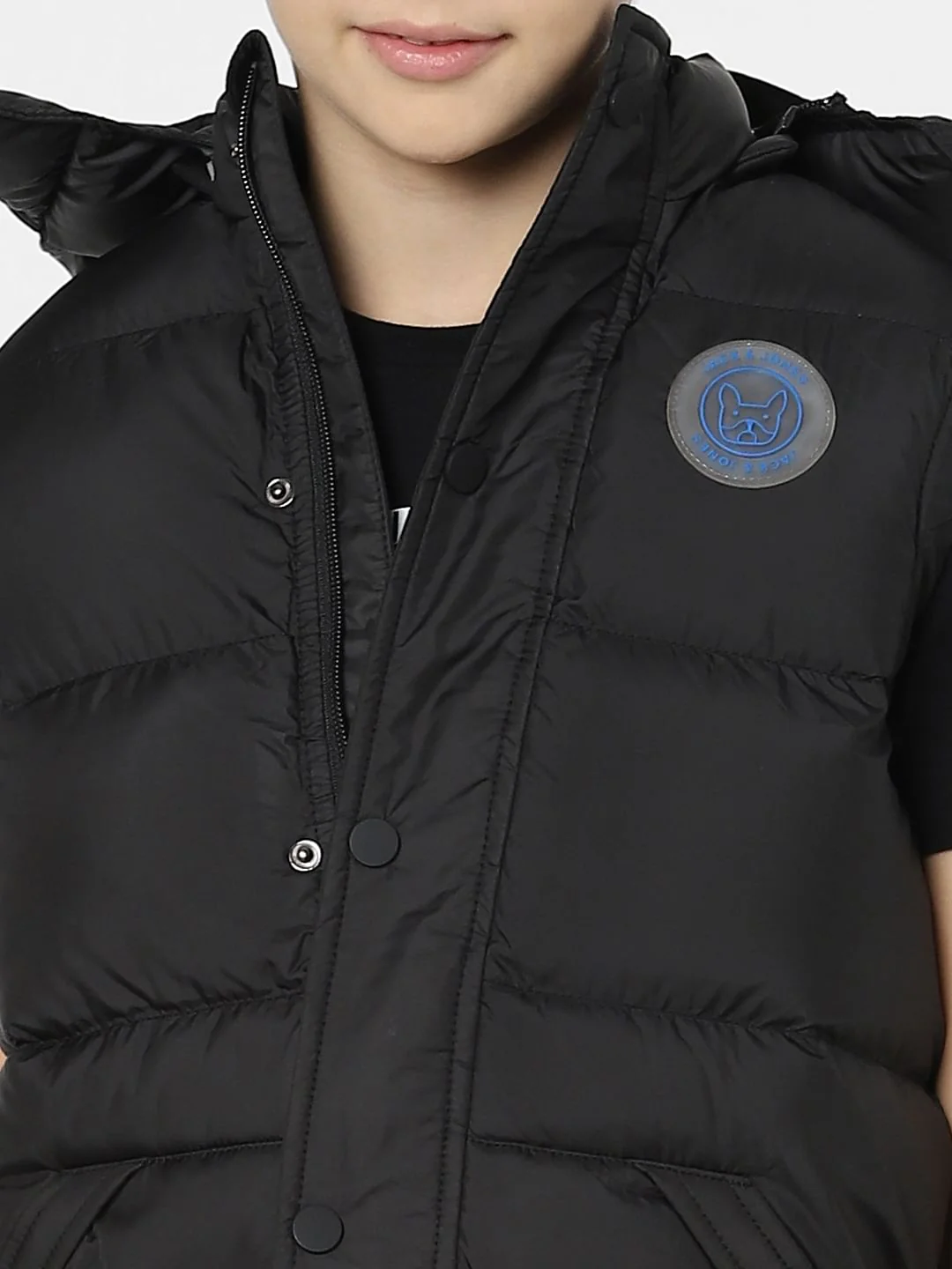 Boys Black Puffer Vest - Image 5