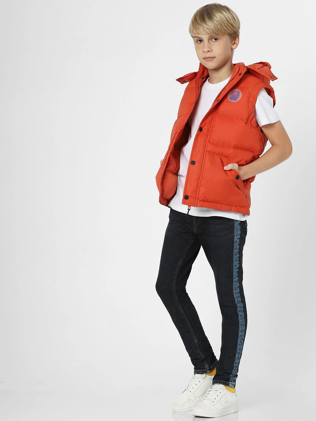 Boys Red Puffer Vest - Image 6