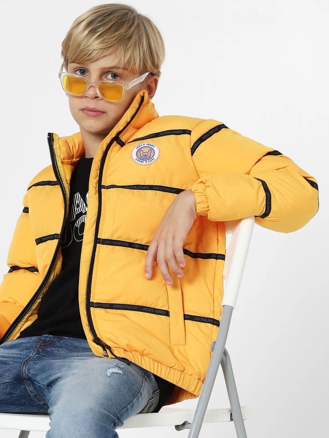 Boys Yellow Puffer Jacket
