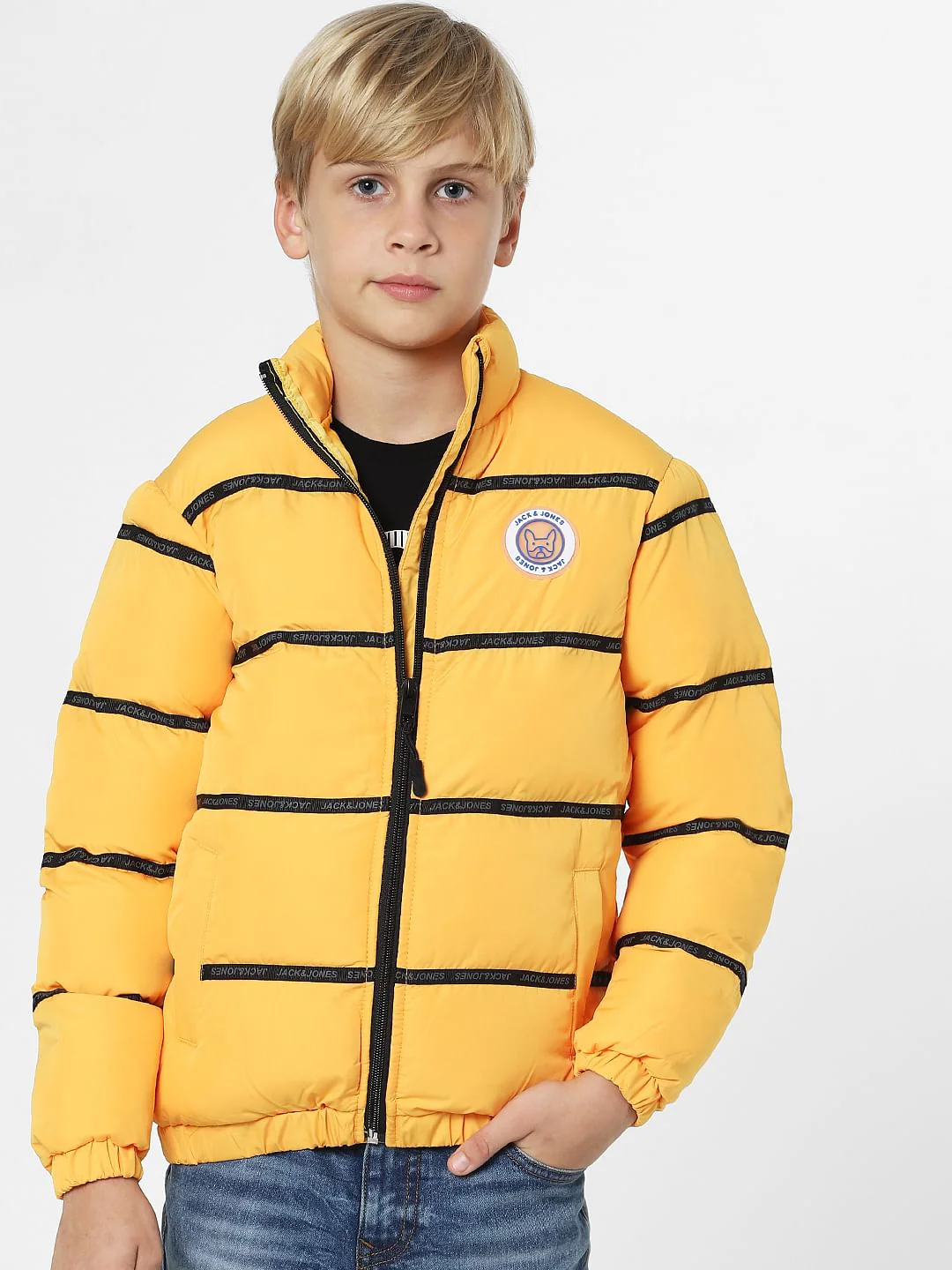 Boys Yellow Puffer Jacket - Image 2