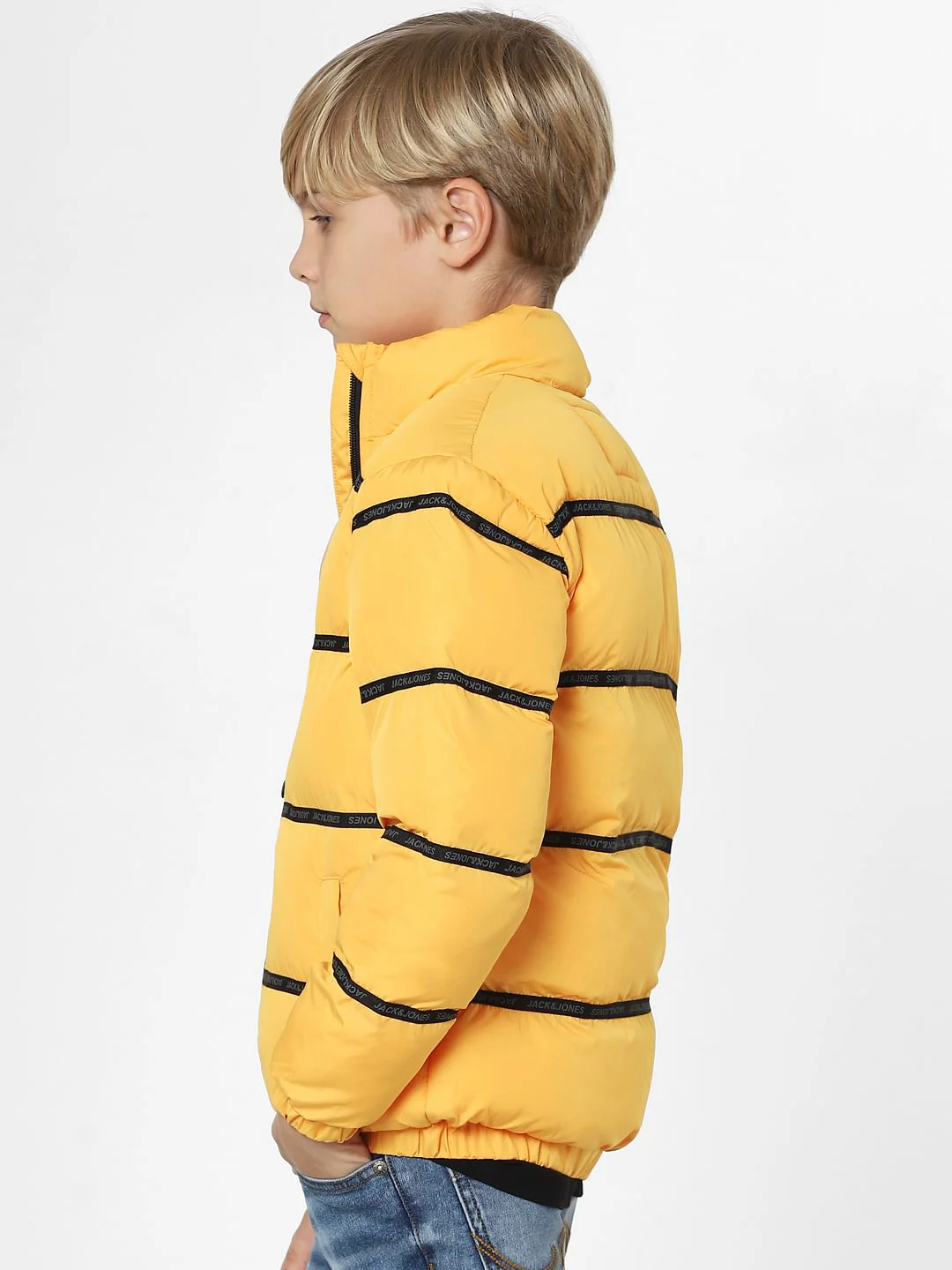 Boys Yellow Puffer Jacket - Image 3