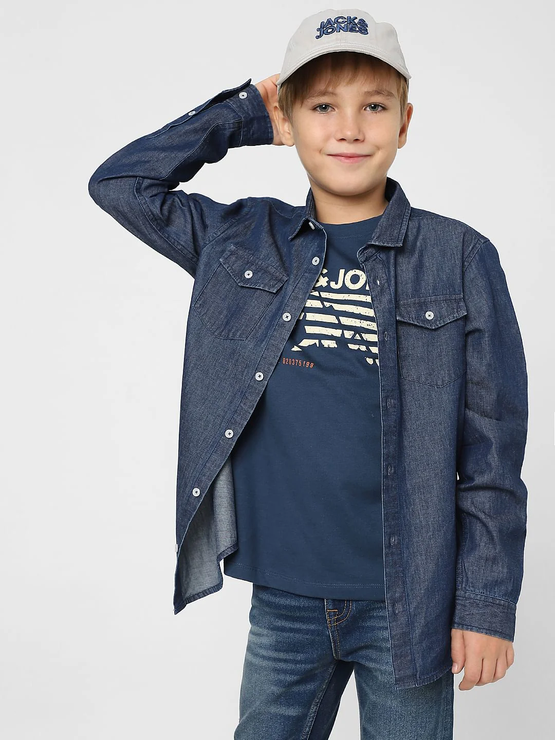 Boys Blue Denim Full Sleeves Shirt