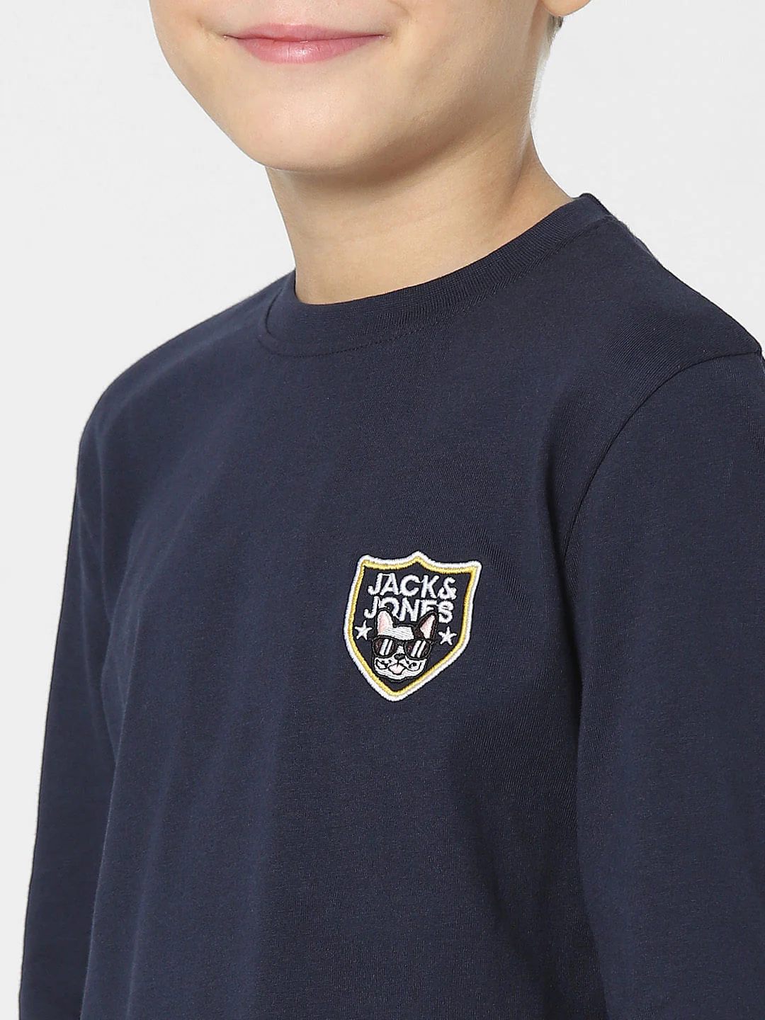 Boys Navy Blue Crew Neck T-shirt - Image 5
