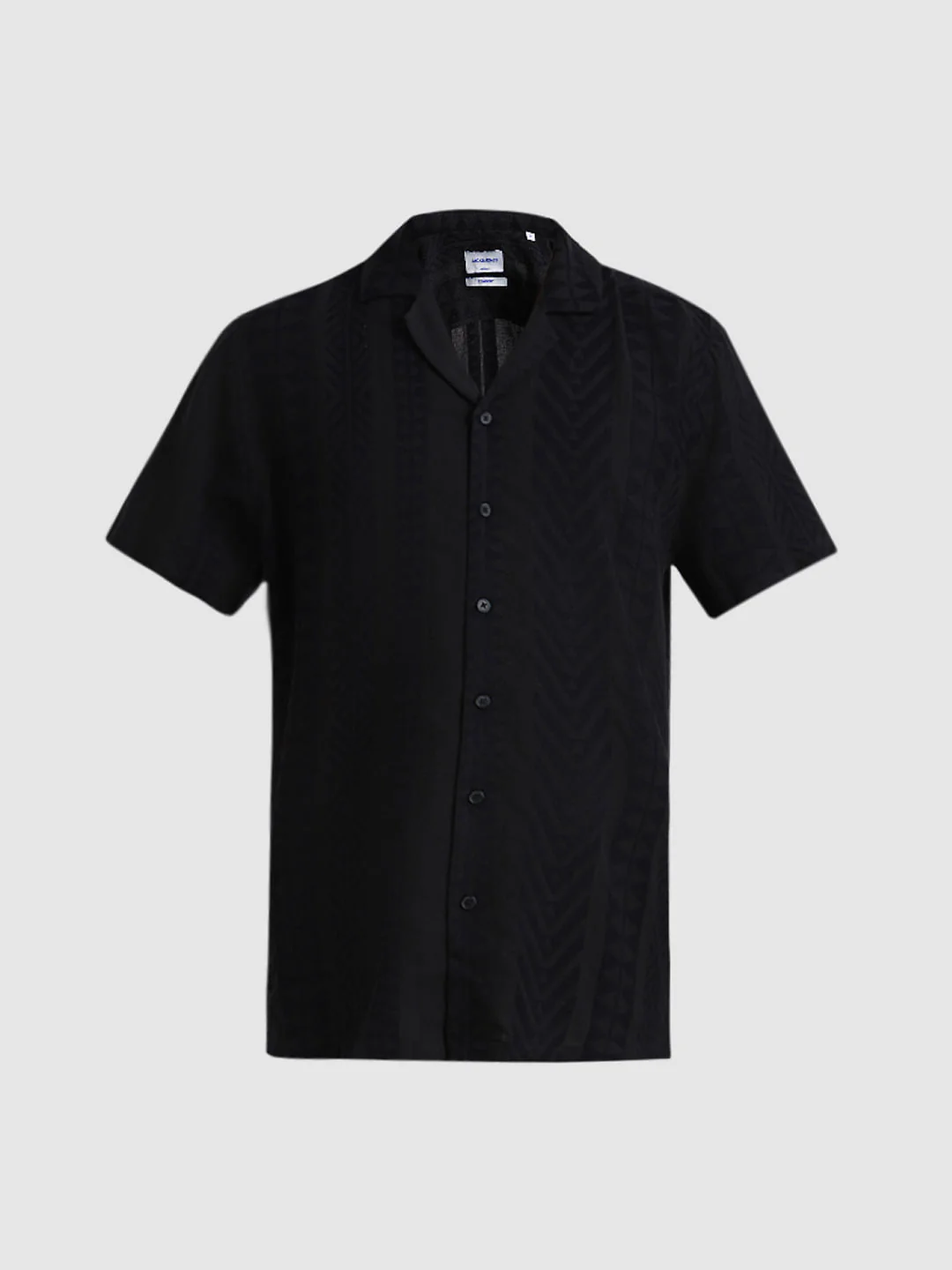 Black Printed Short Sleeves Shirt - Image 7