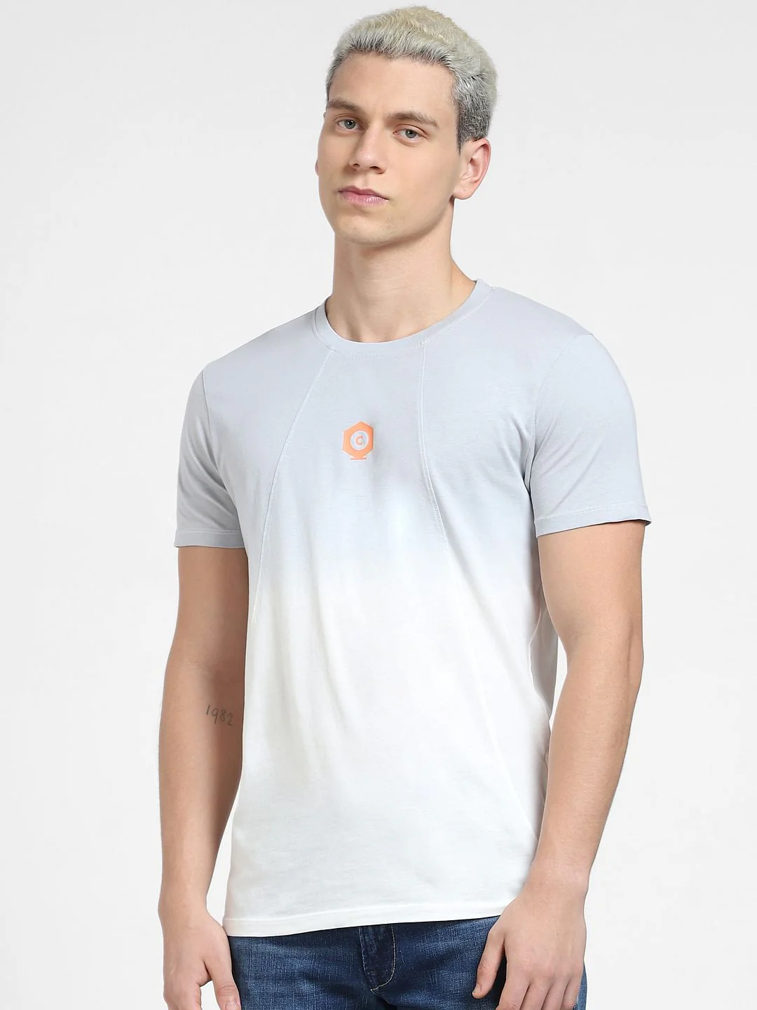 Blue Crew Neck T-shirt - Image 2