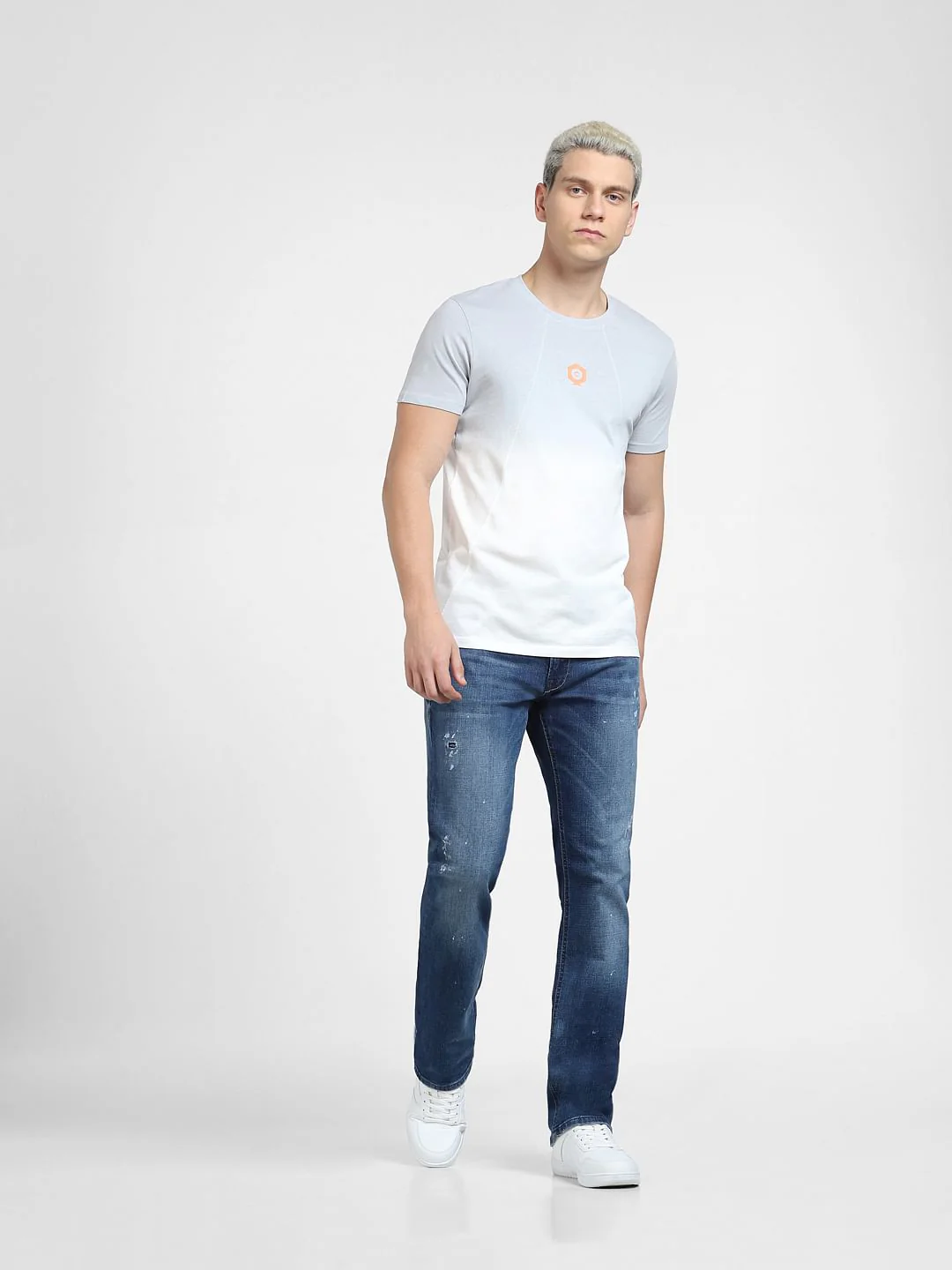 Blue Crew Neck T-shirt - Image 6