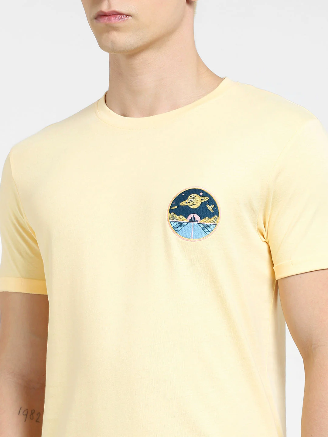 Beige Crew Neck T-shirt - Image 5
