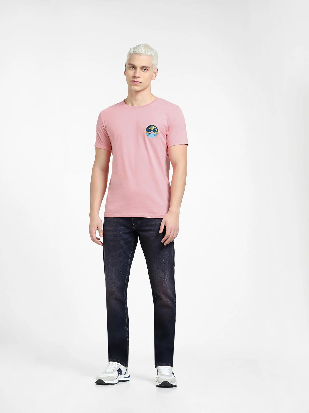 Pink Graphic Print Crew Neck T-shirt - Image 6