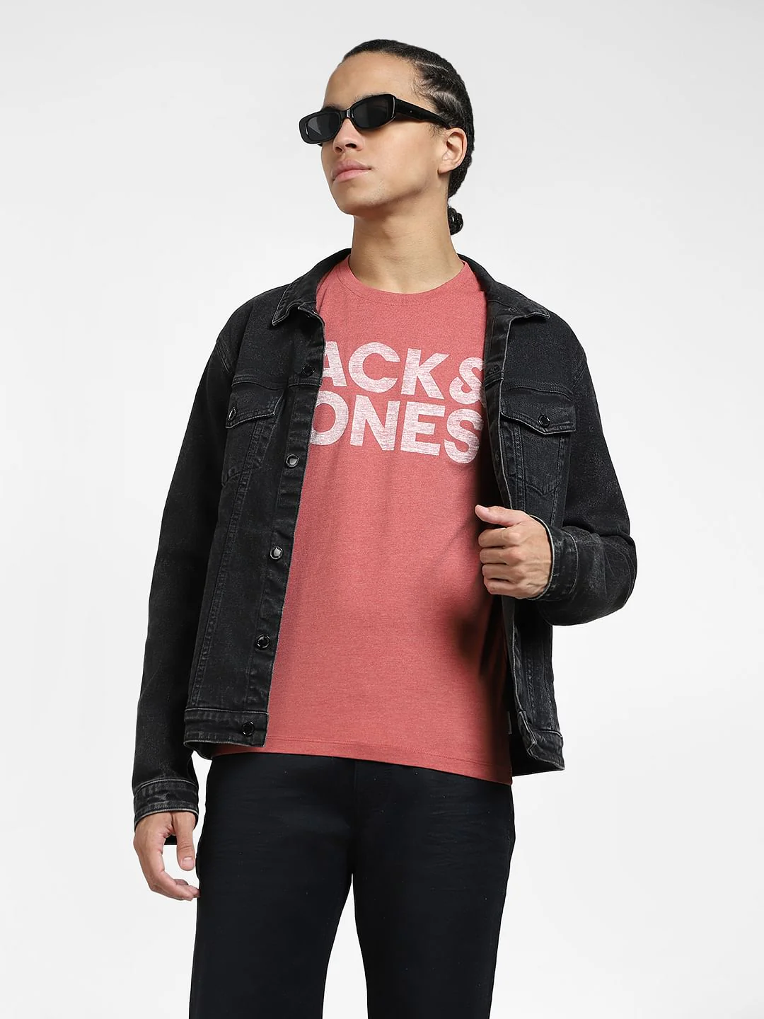 Red Logo Print Crew Neck T-shirt