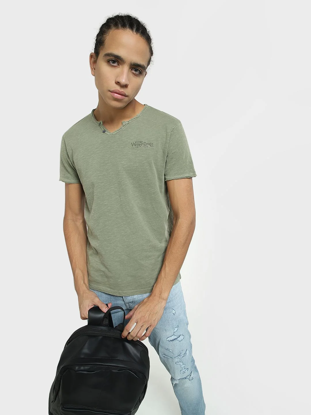Green Crew Neck T-shirt