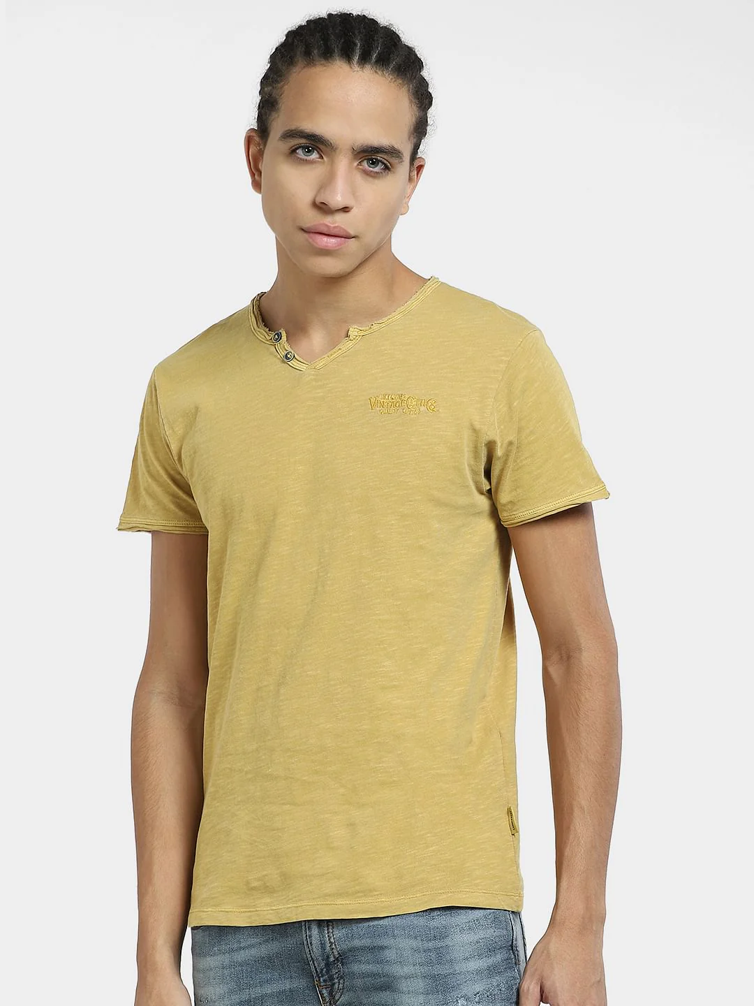 Yellow Crew Neck T-shirt - Image 2