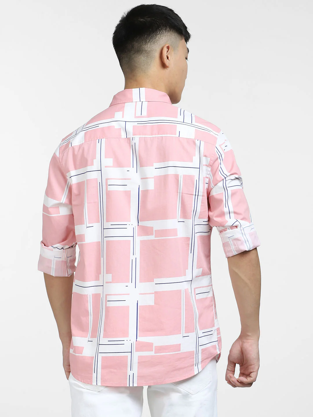 Pink Printed Full Sleeves Shirt - Image 4