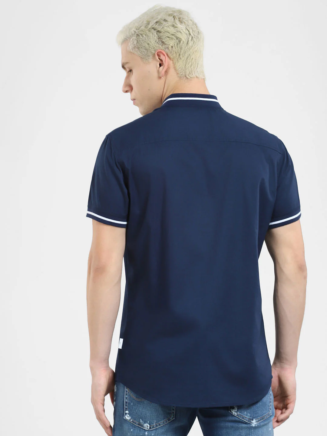 Dark Blue Short Sleeves Shirt - Image 4