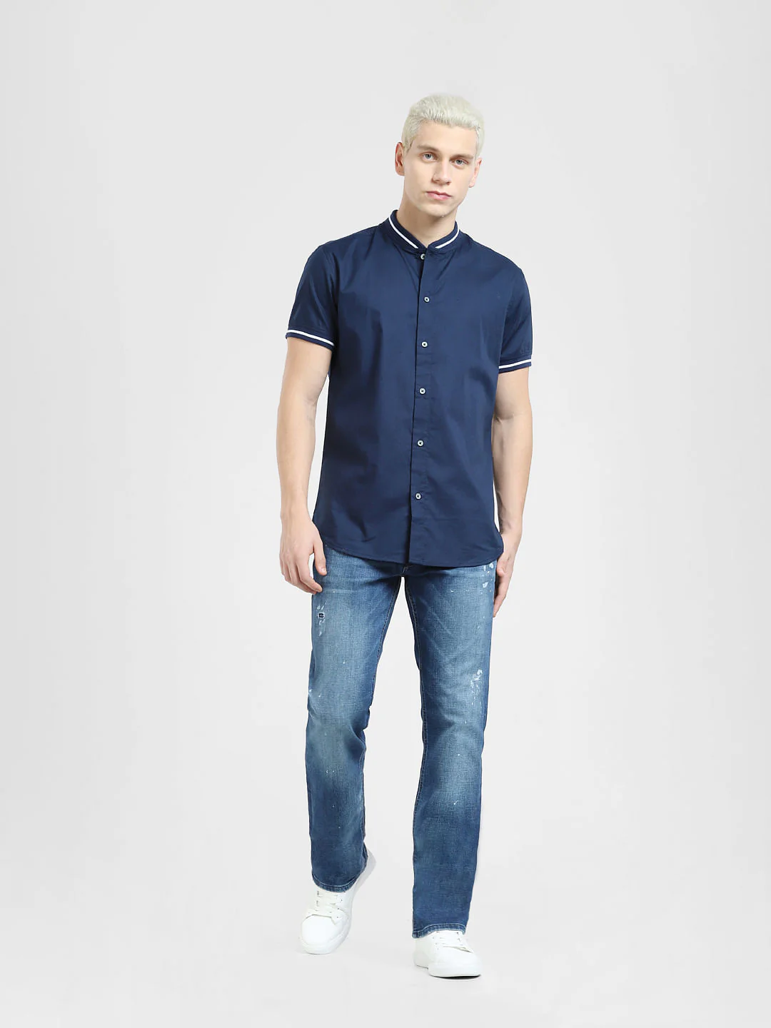 Dark Blue Short Sleeves Shirt - Image 6