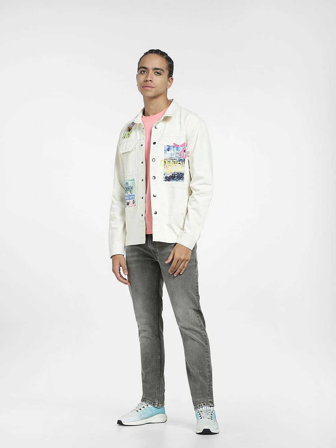 METAVERSE Off-White Graphic Printed Overshirt - Image 6