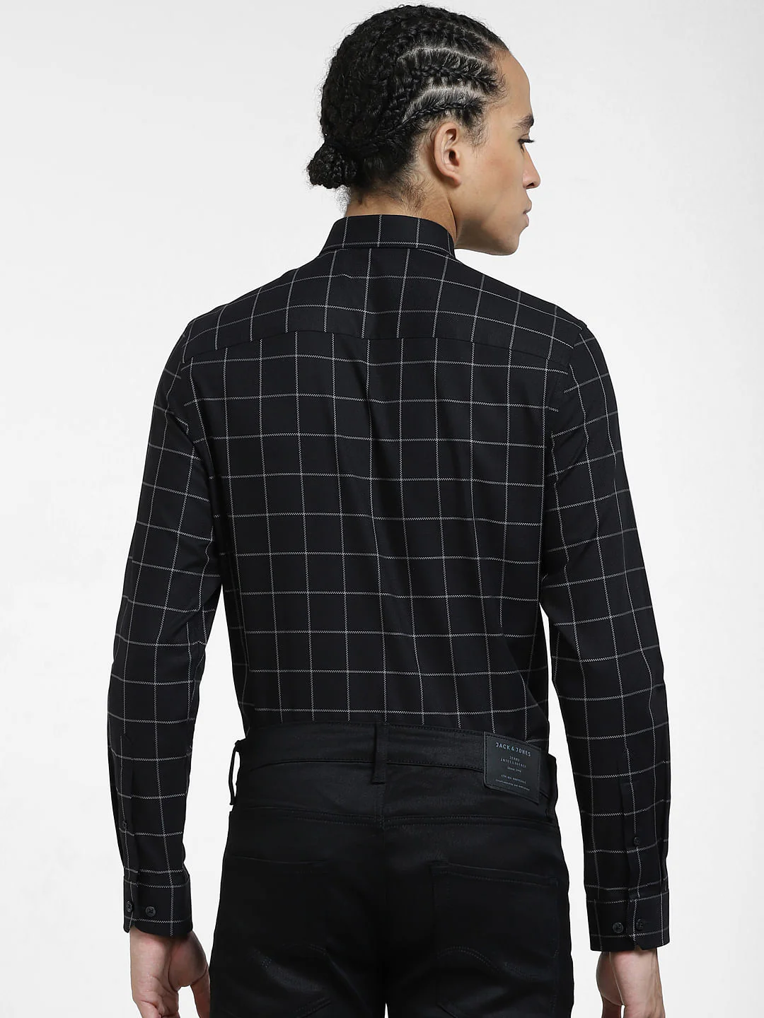 Black Check Full Sleeves Shirt - Image 4
