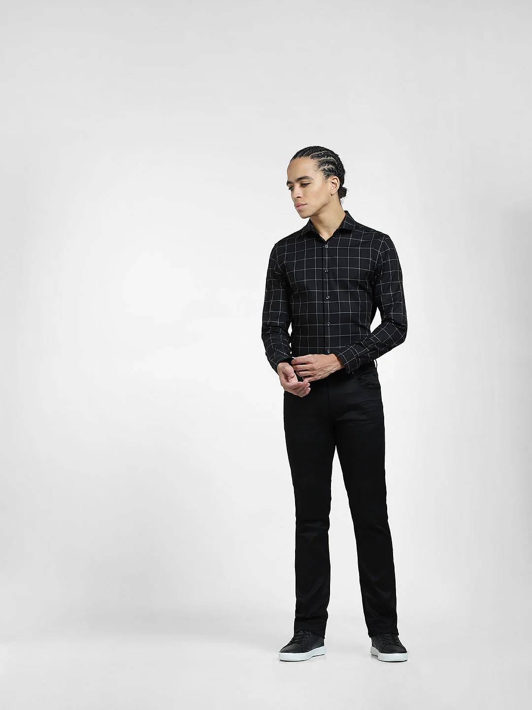 Black Check Full Sleeves Shirt - Image 6