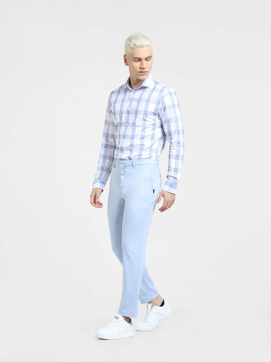 Blue Check Full Sleeves Shirt - Image 6