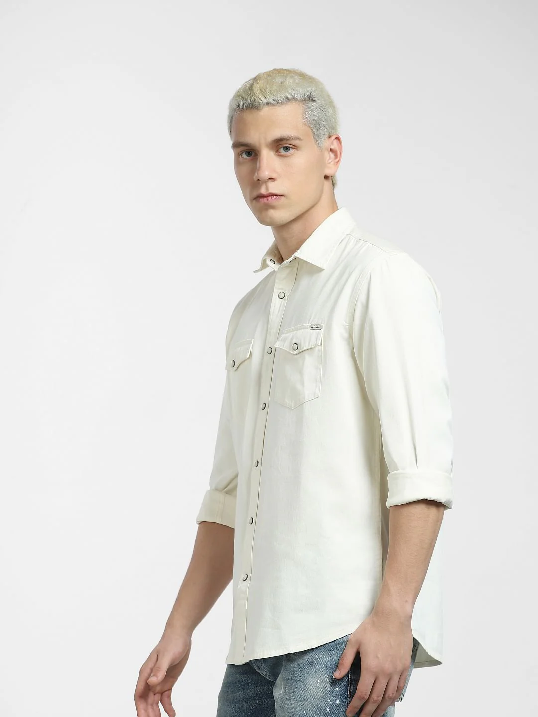 Beige Full Sleeves Shirt - Image 3