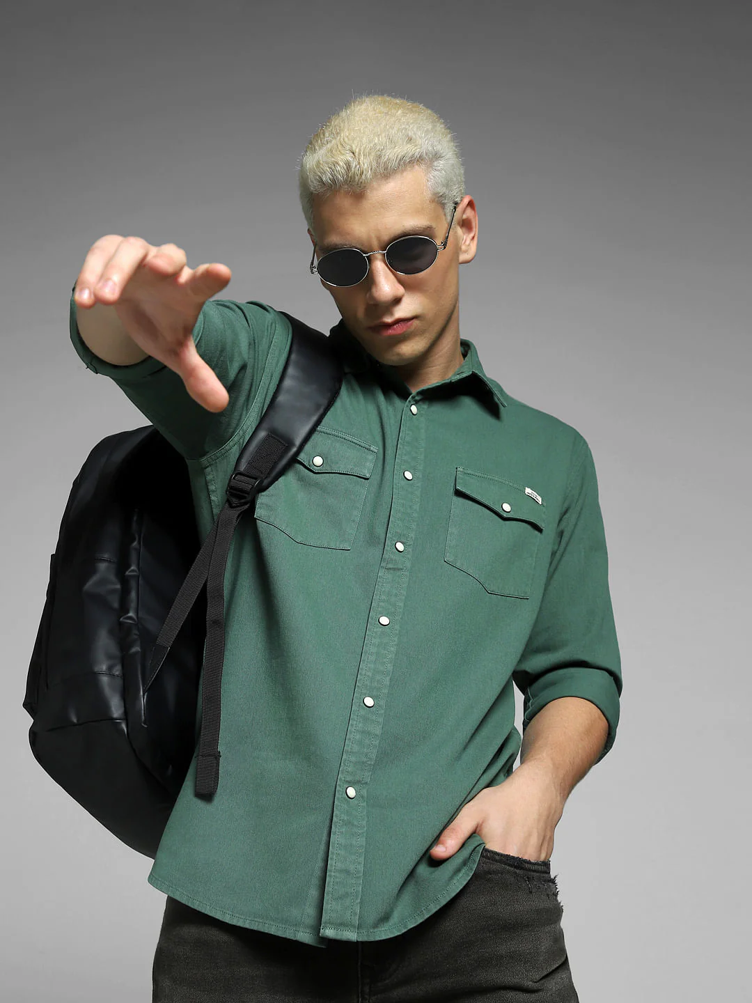 Green Full Sleeves Shirt