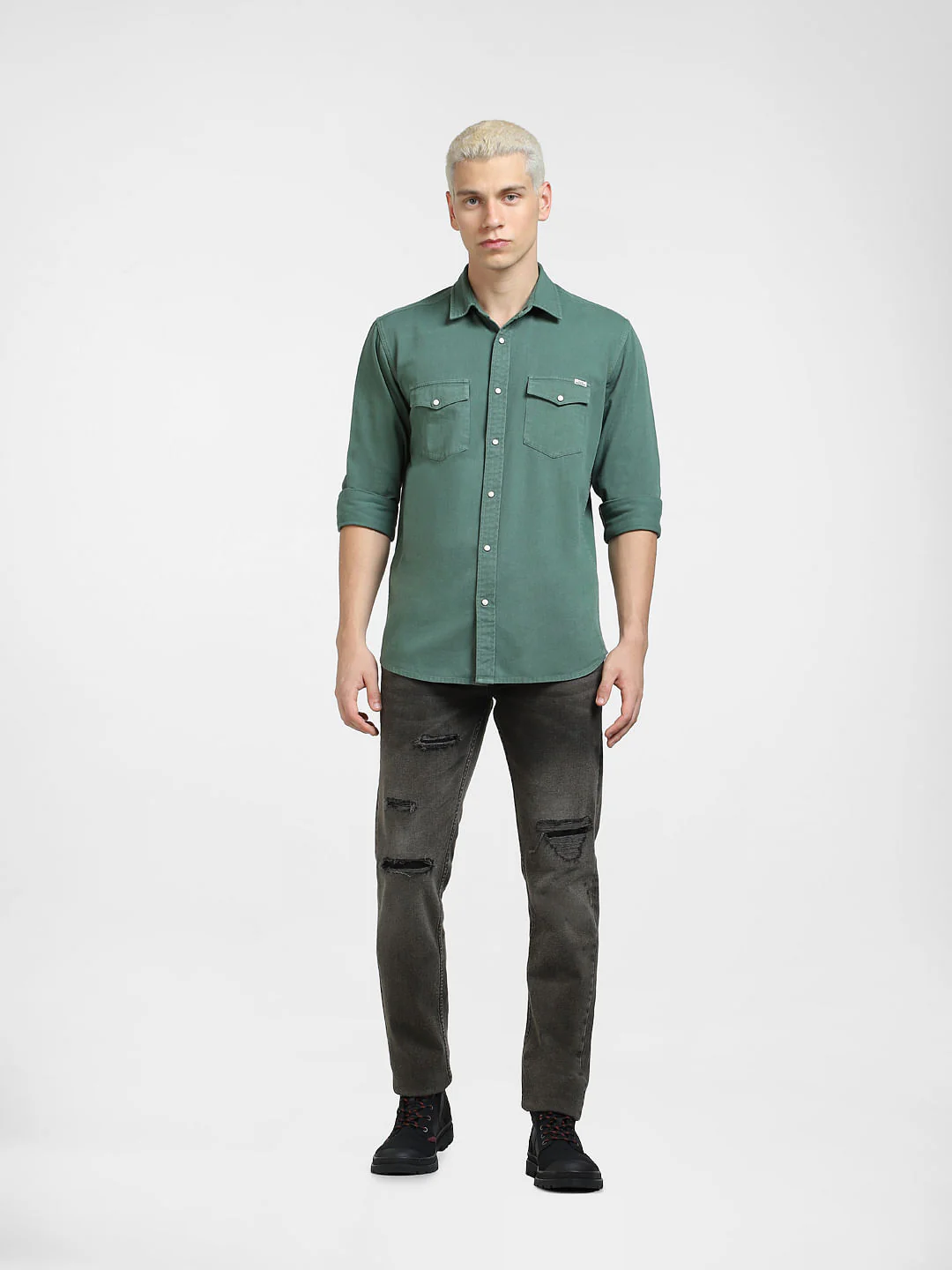 Green Full Sleeves Shirt - Image 6