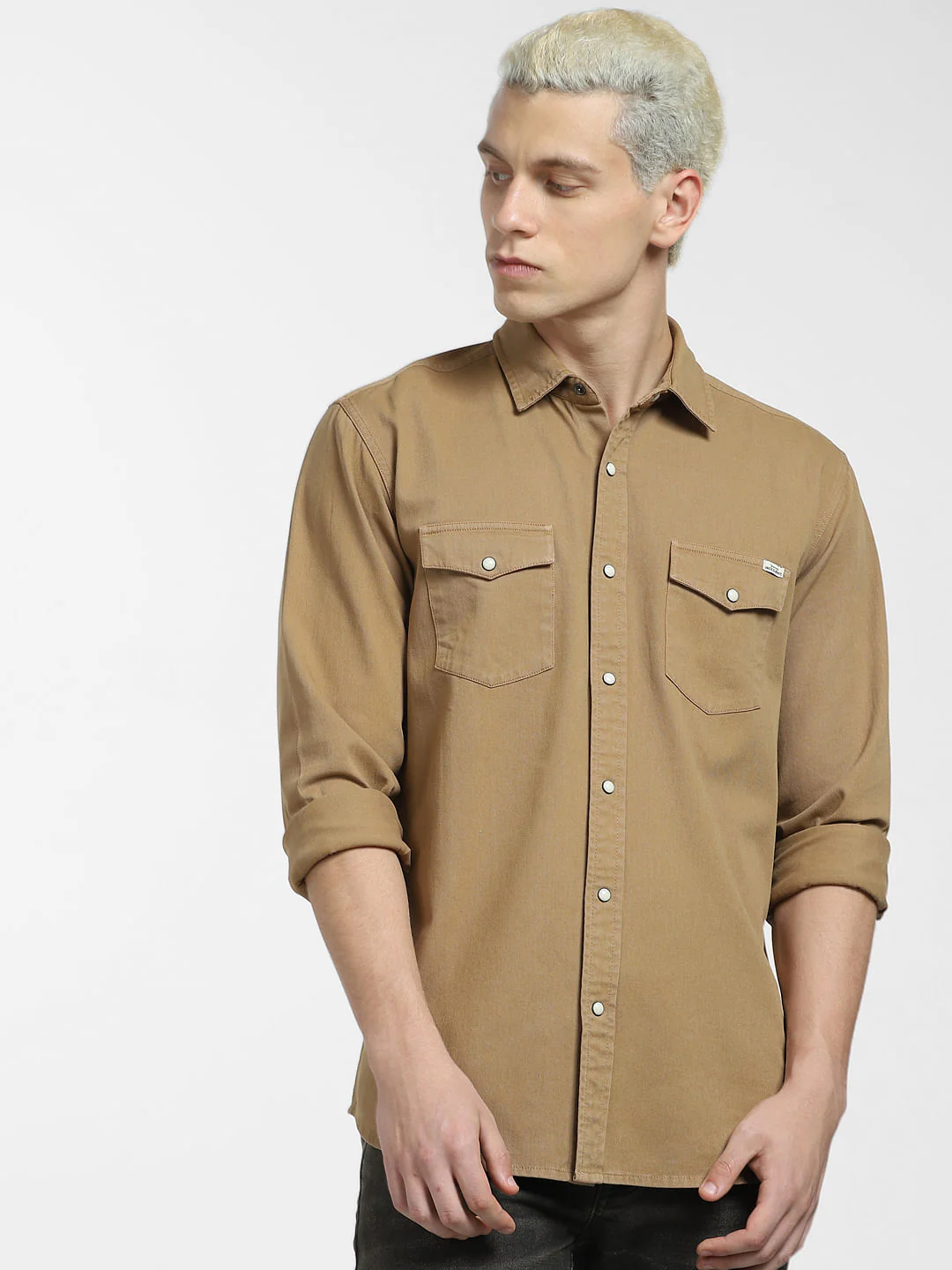 Brown Full Sleeves Shirt - Image 2