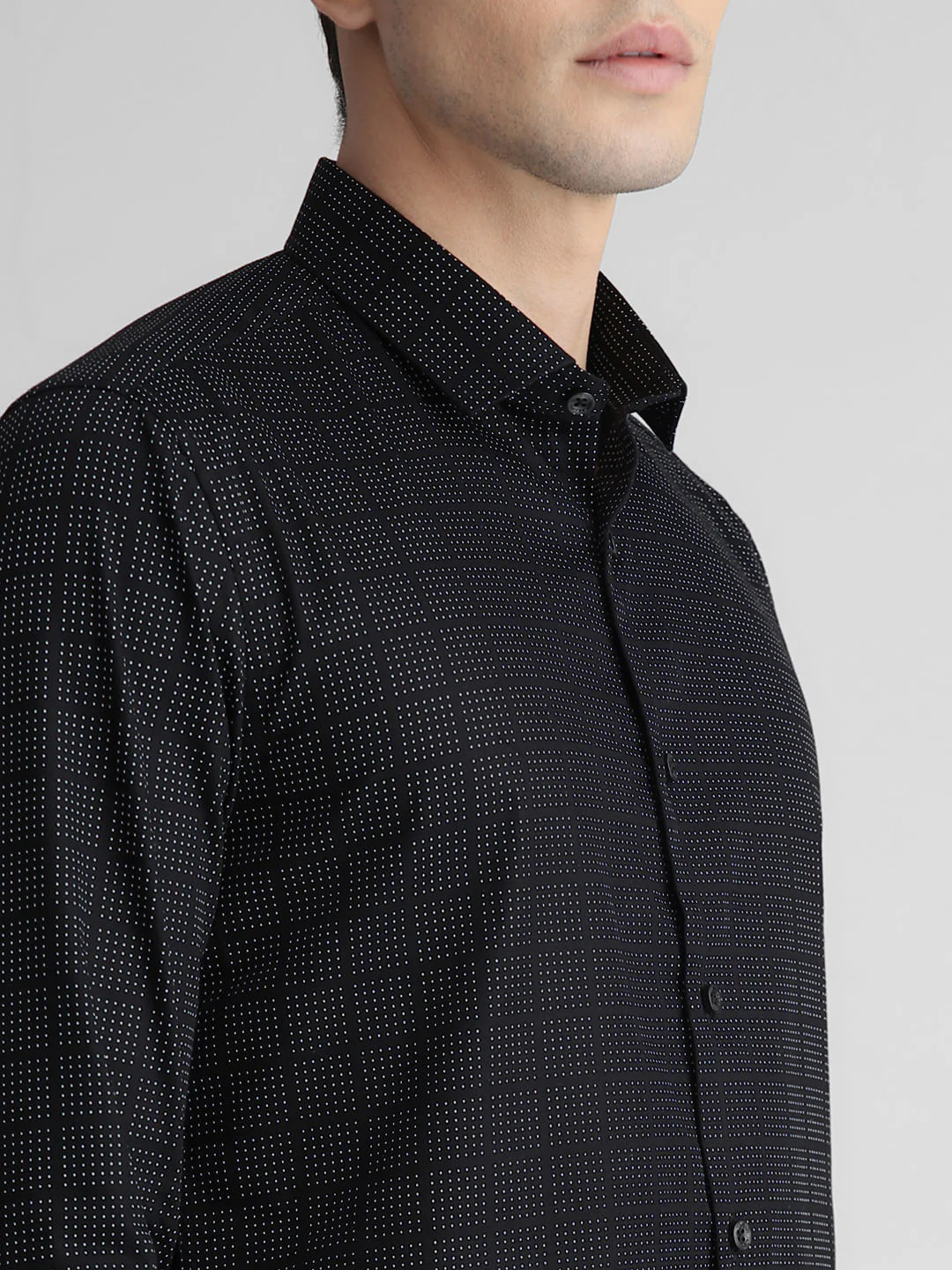 Black Check Full Sleeves Shirt - Image 5