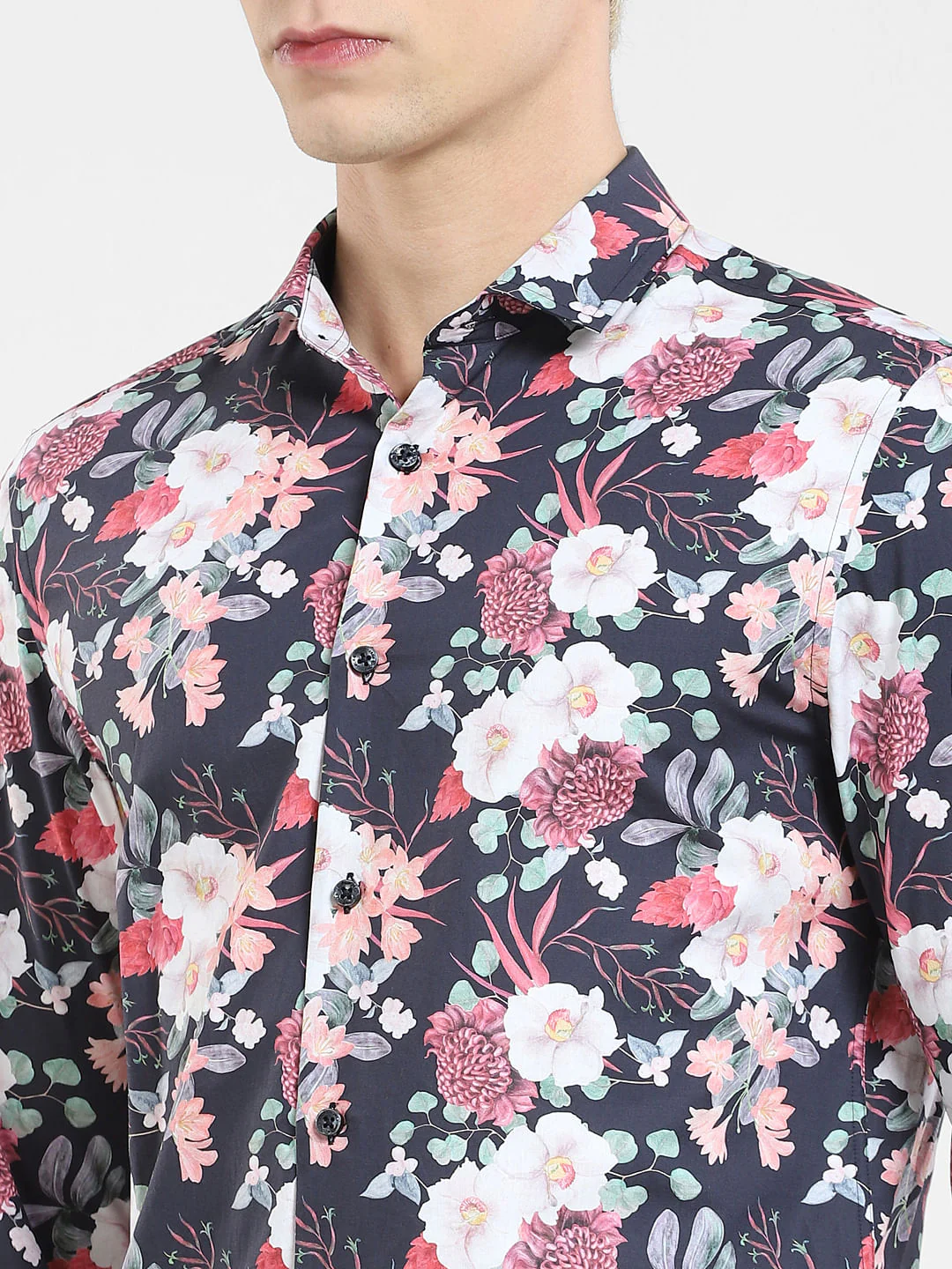 Mauve Floral Full Sleeves Shirt - Image 5