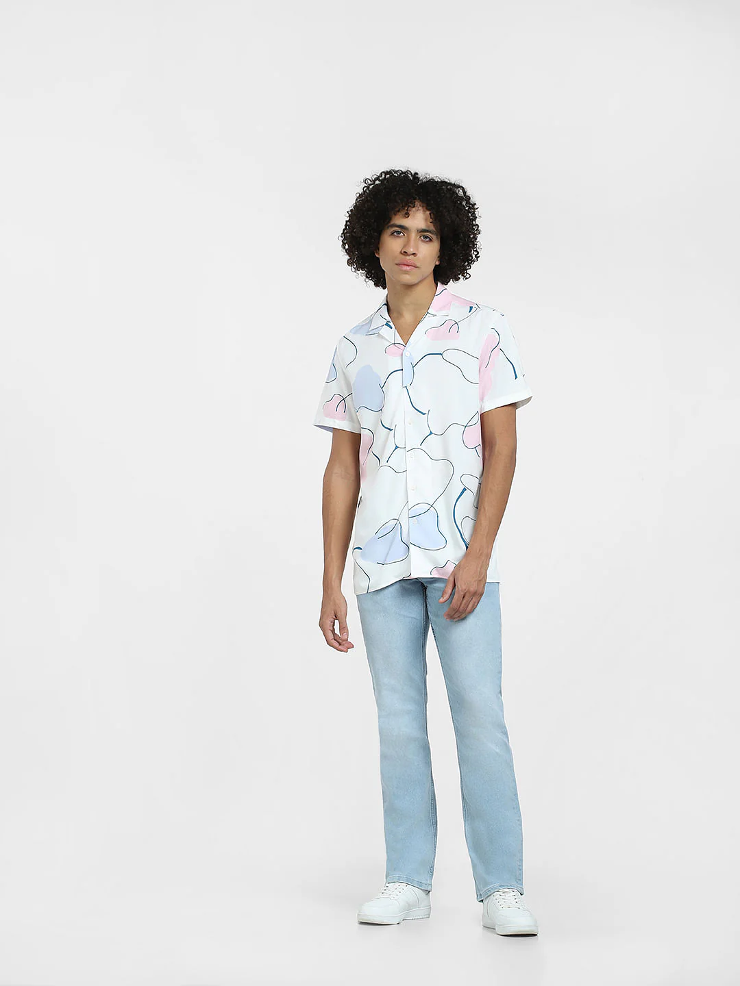 Lilac Printed Short Sleeves Shirt - Image 6