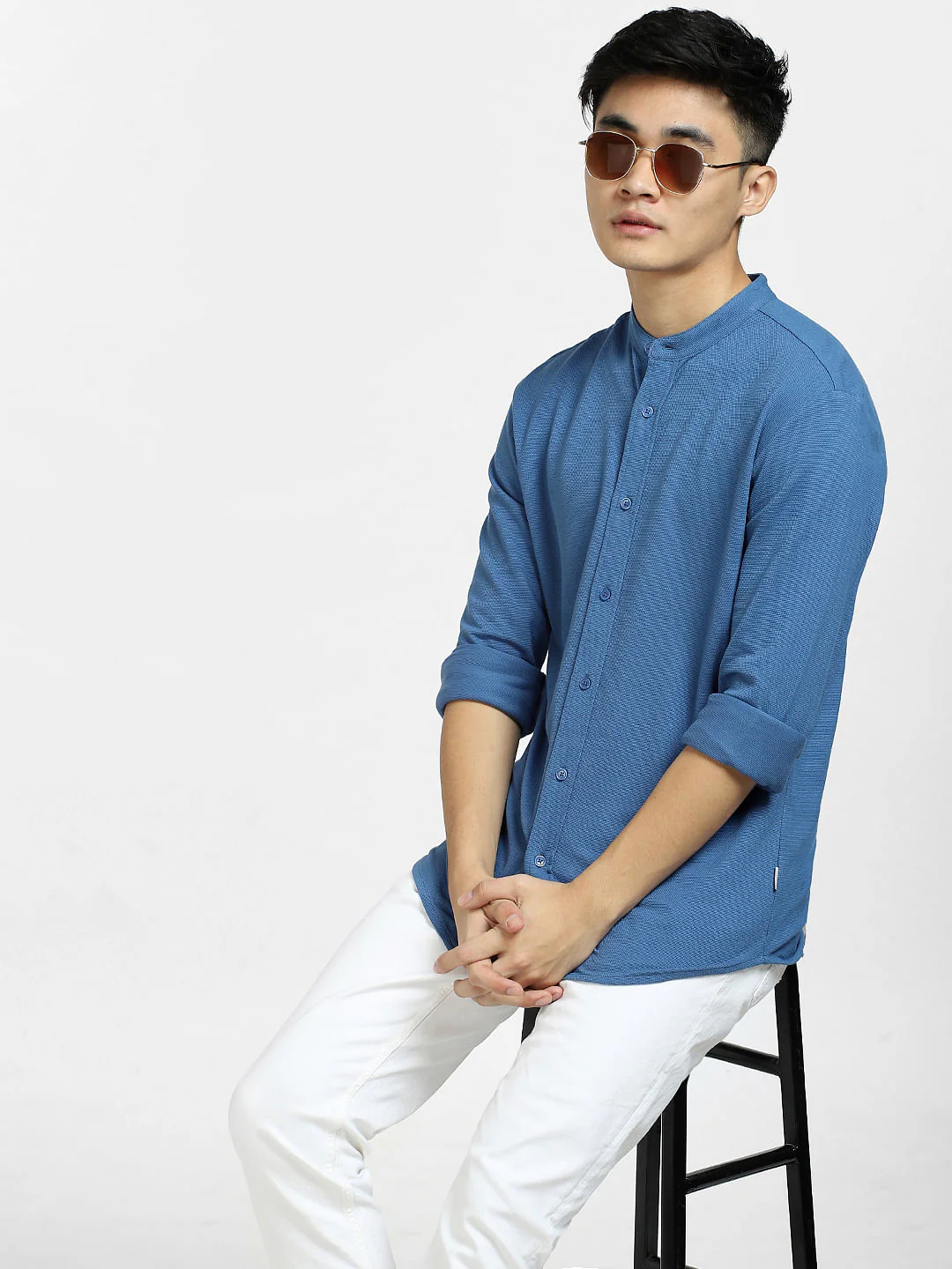 Dark Blue Full Sleeves Shirt