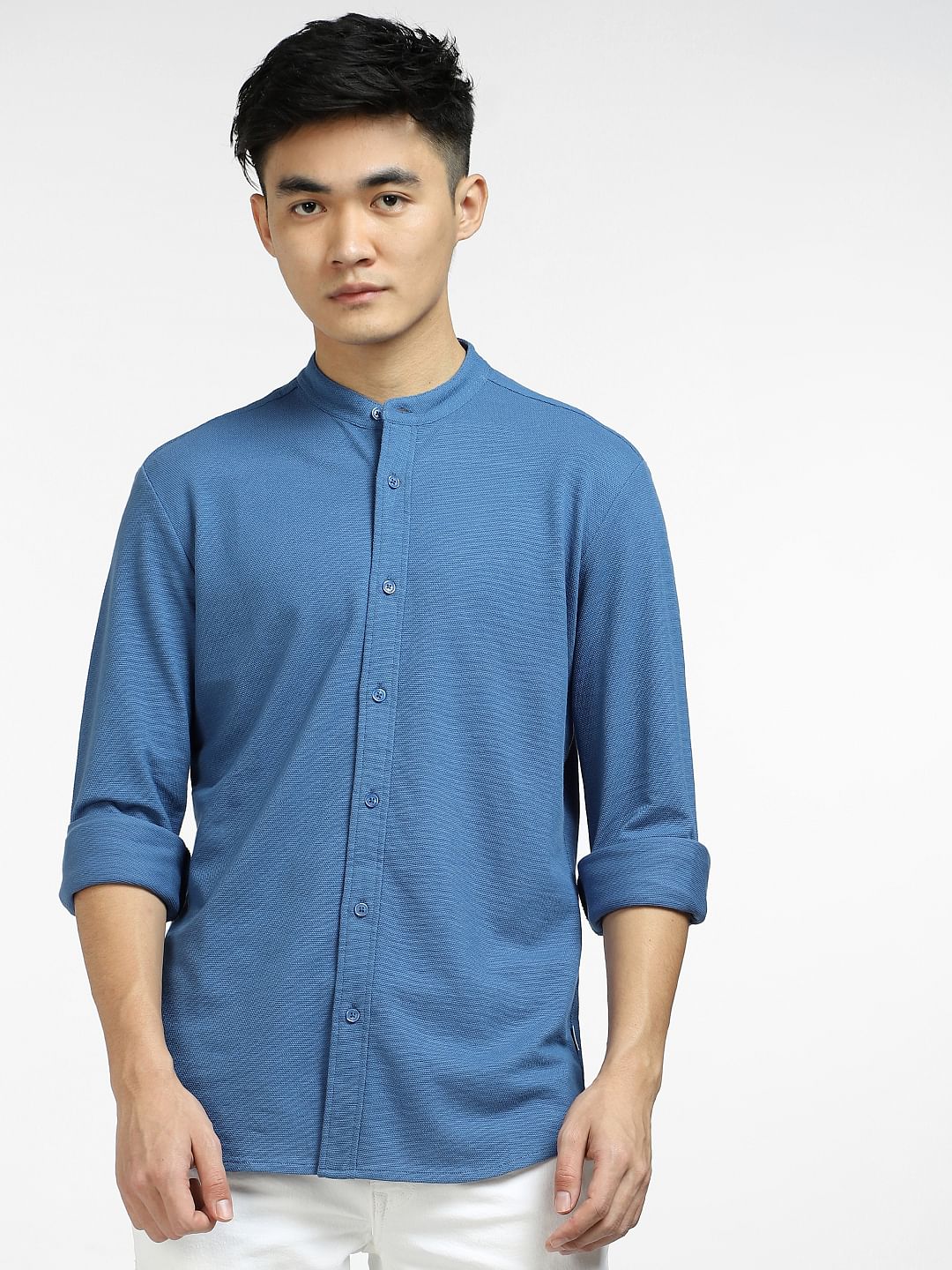 Dark Blue Full Sleeves Shirt - Image 2