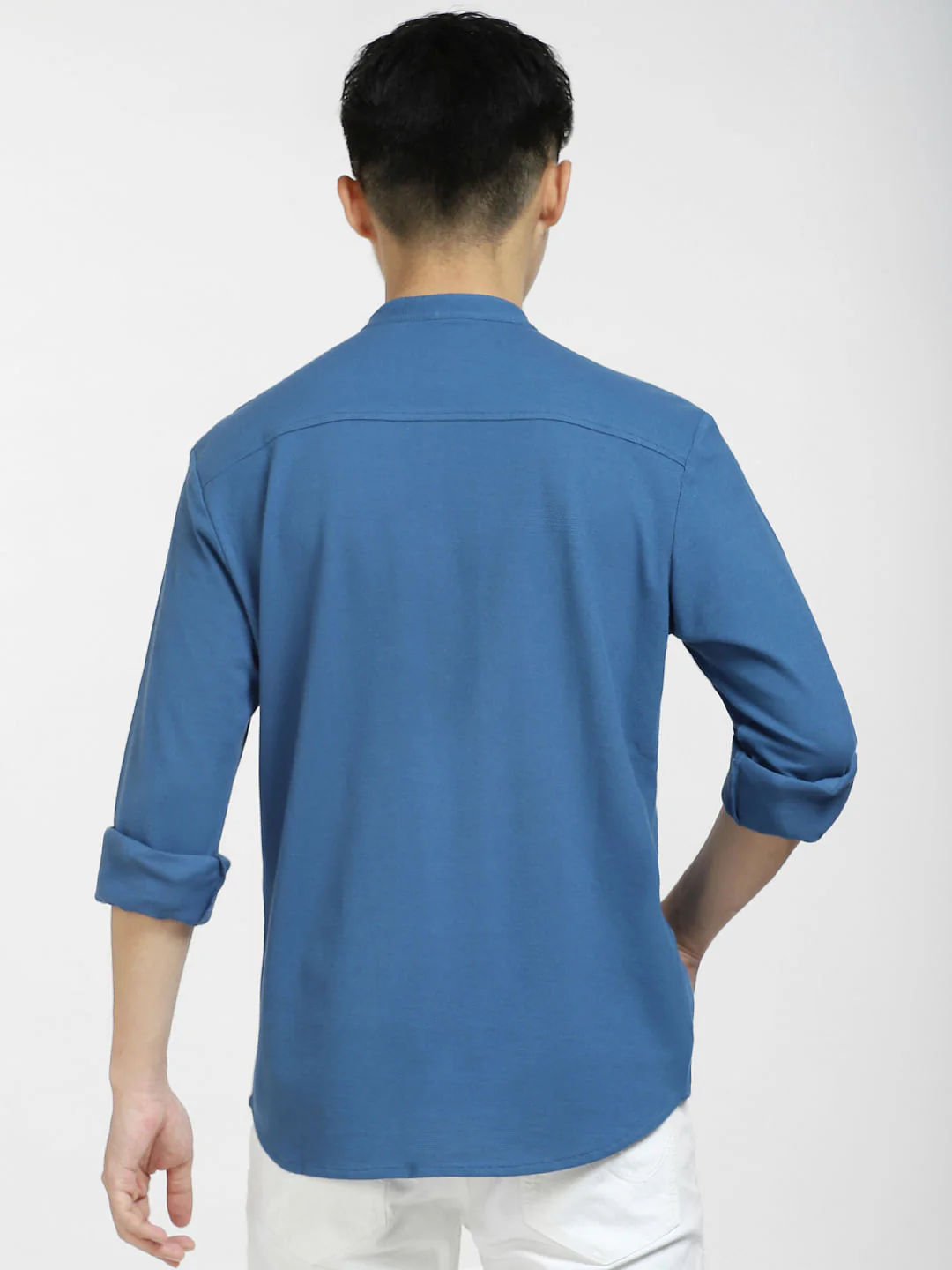 Dark Blue Full Sleeves Shirt - Image 4
