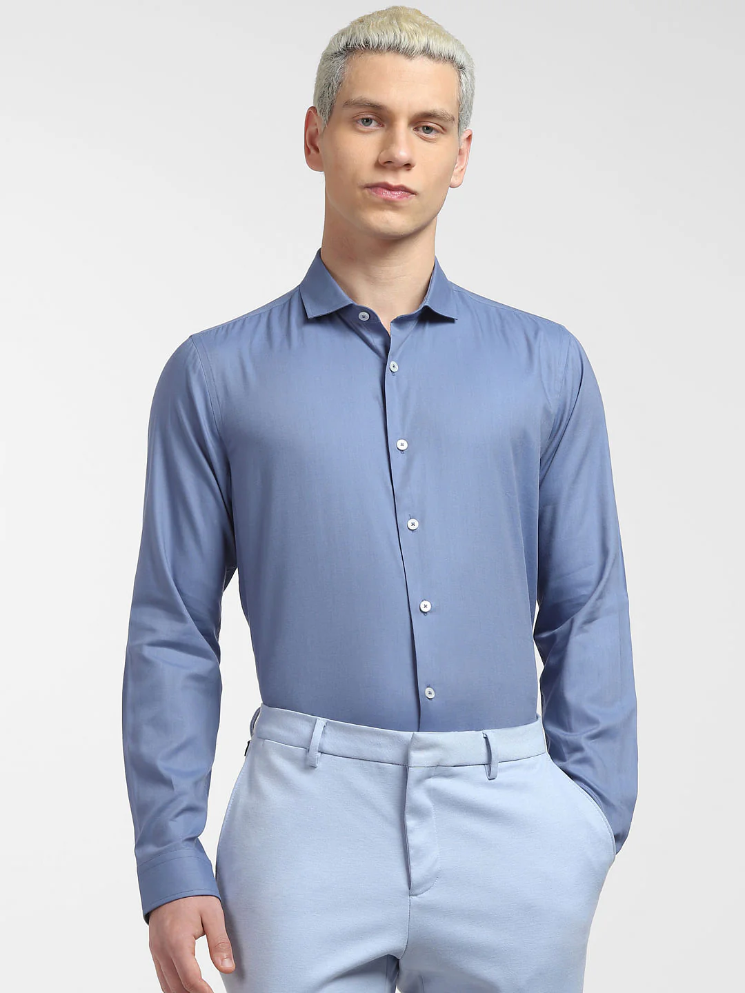 Blue Full Sleeves Shirt - Image 2