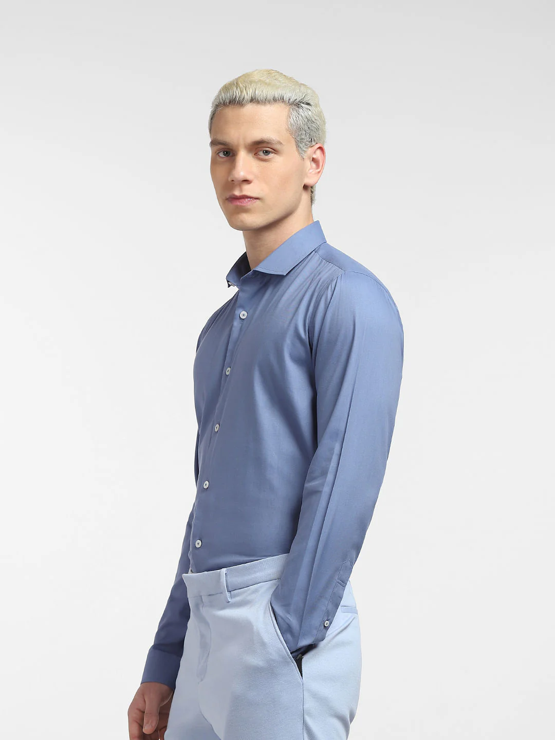 Blue Full Sleeves Shirt - Image 3