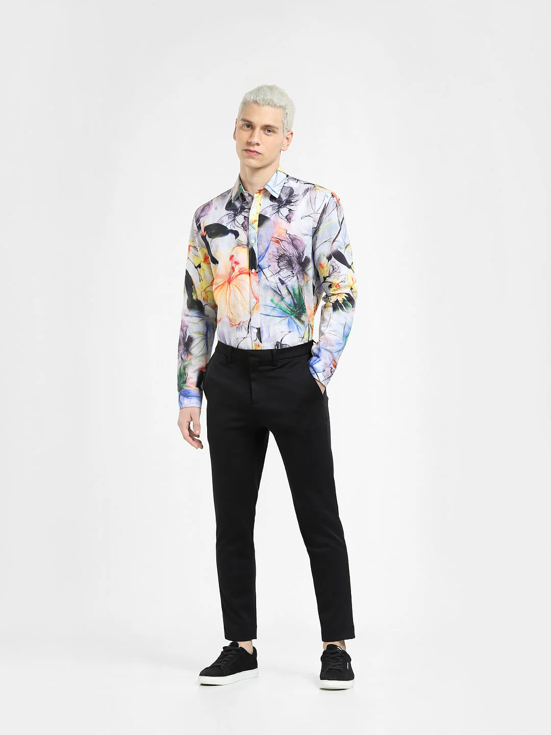 Green Printed Full Sleeves Shirt - Image 6